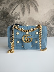 Gucci Pearly GG Marmont Flap Denim