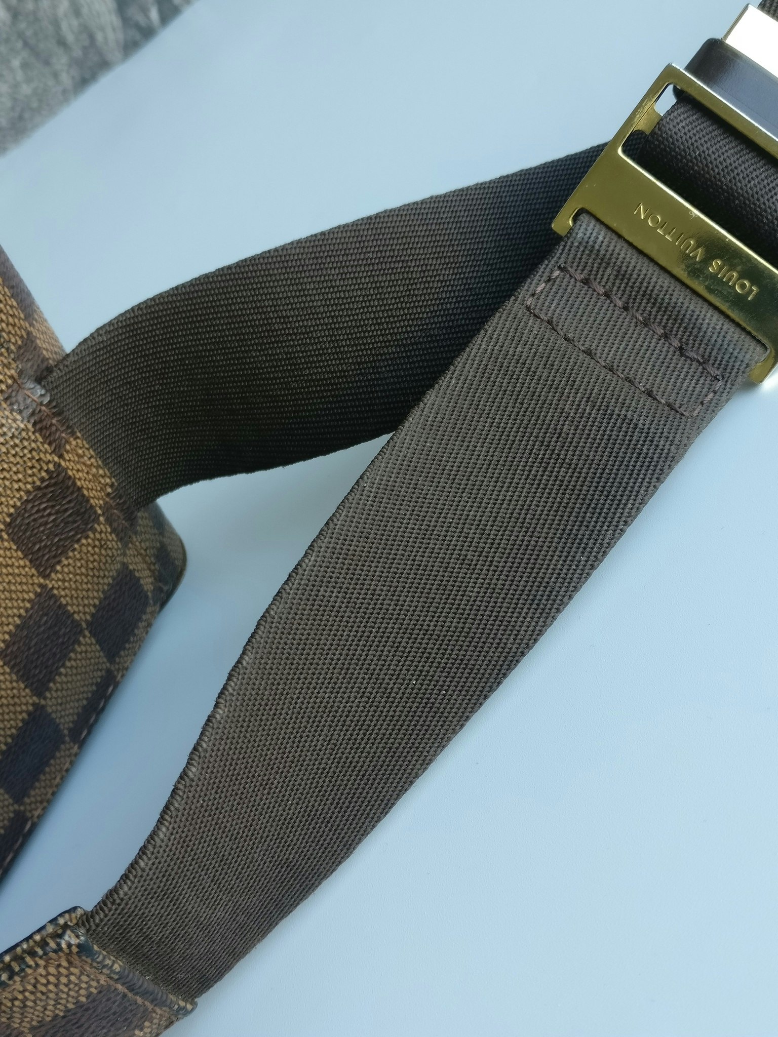 Auth Louis Vuitton Damier Geronimos N51994 Men's Sling Bag
