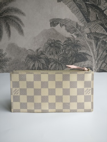 Louis Vuitton Pochette Felicie Zippered Insert Damier Azur Rose