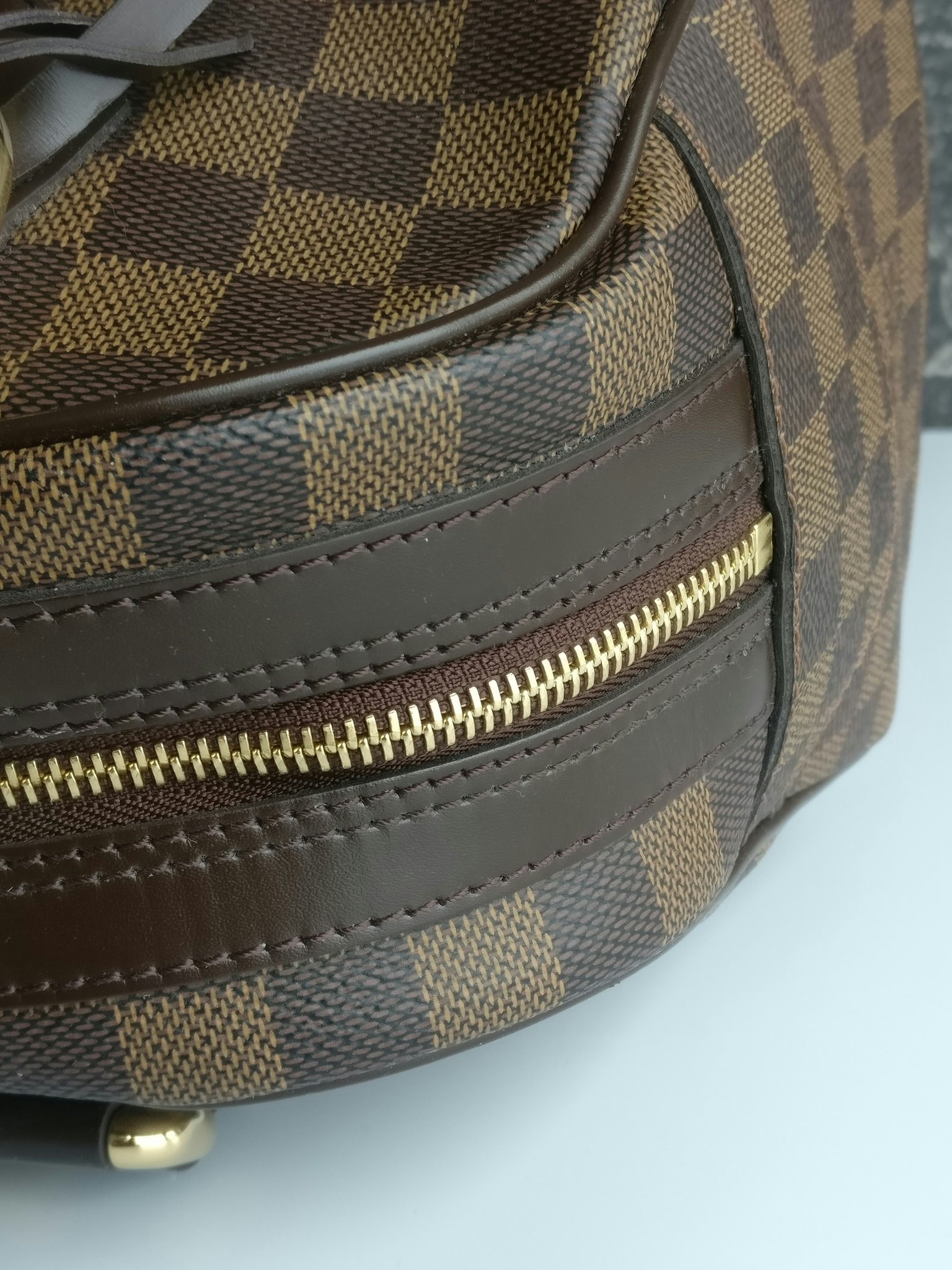 Duomo cloth bowling bag Louis Vuitton Brown in Cloth - 13483512