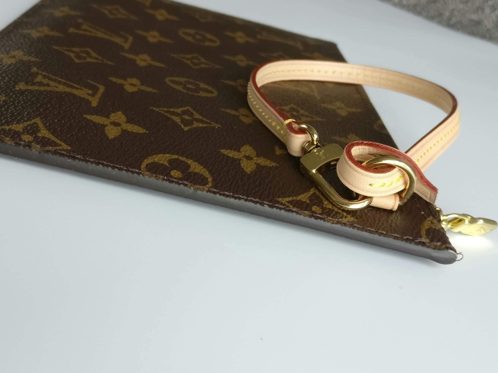 M40995 Louis Vuitton 2015 Monogram Neverfull MM with pochette－Beige