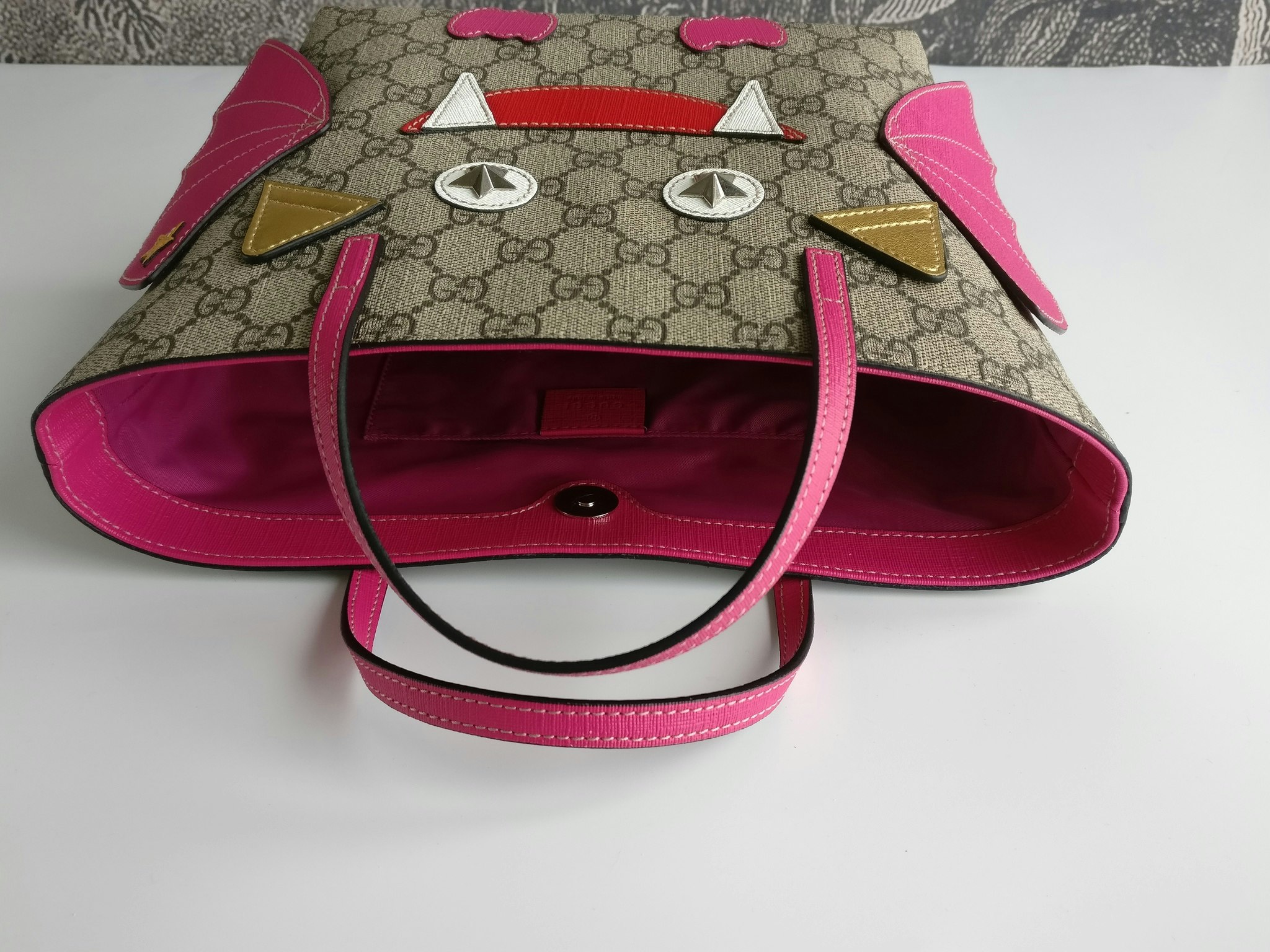 Gucci Girls Double G Tote Handbag with Deer Print | BAMBINIFASHION.COM