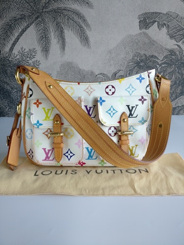 Louis Vuitton Pattern Print, White Monogram Multicolore Judy PM