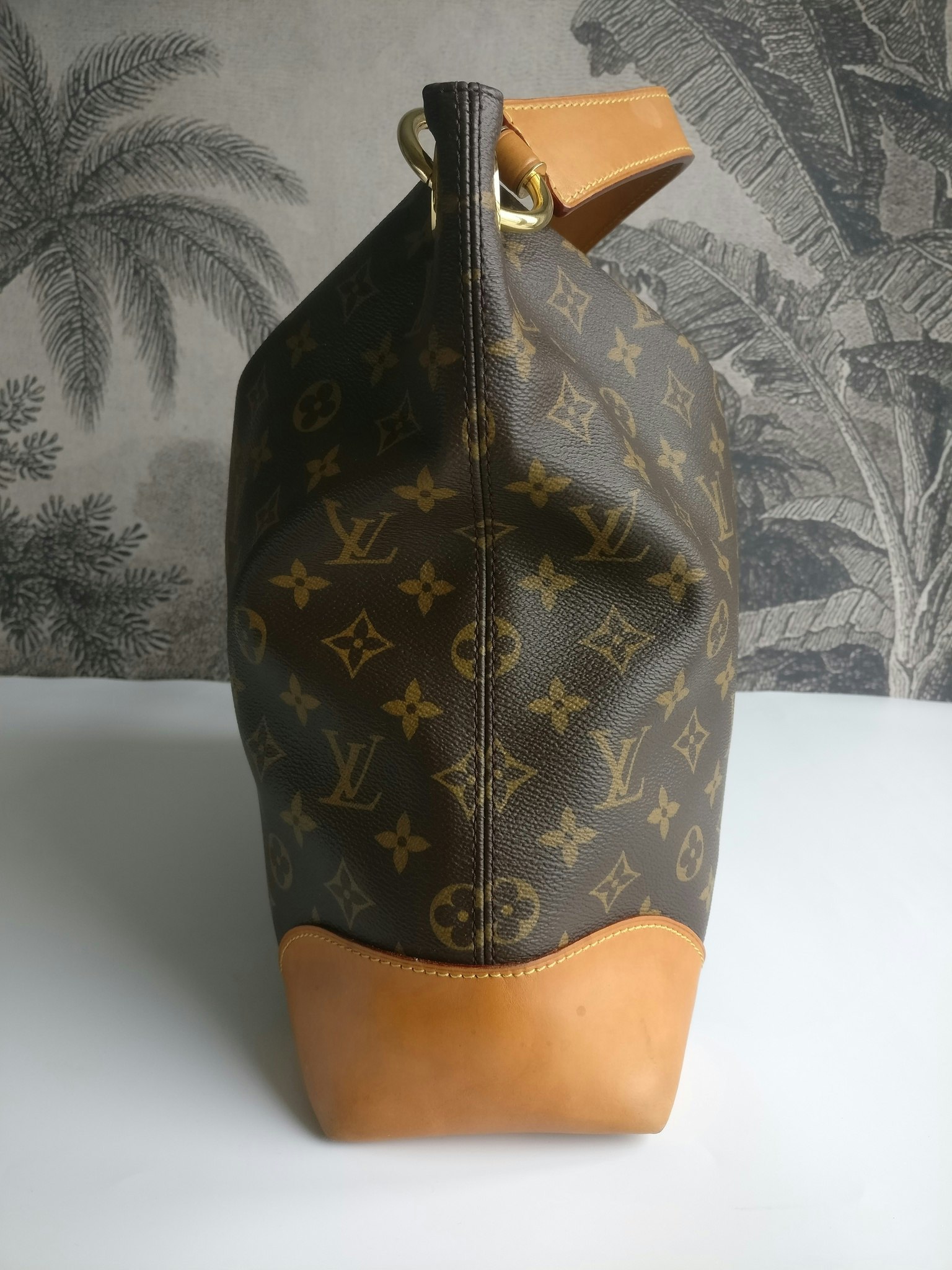 Authentic Louis Vuitton Berri Tote PM Brown Monogram Canvas Handbag  Designer Bag