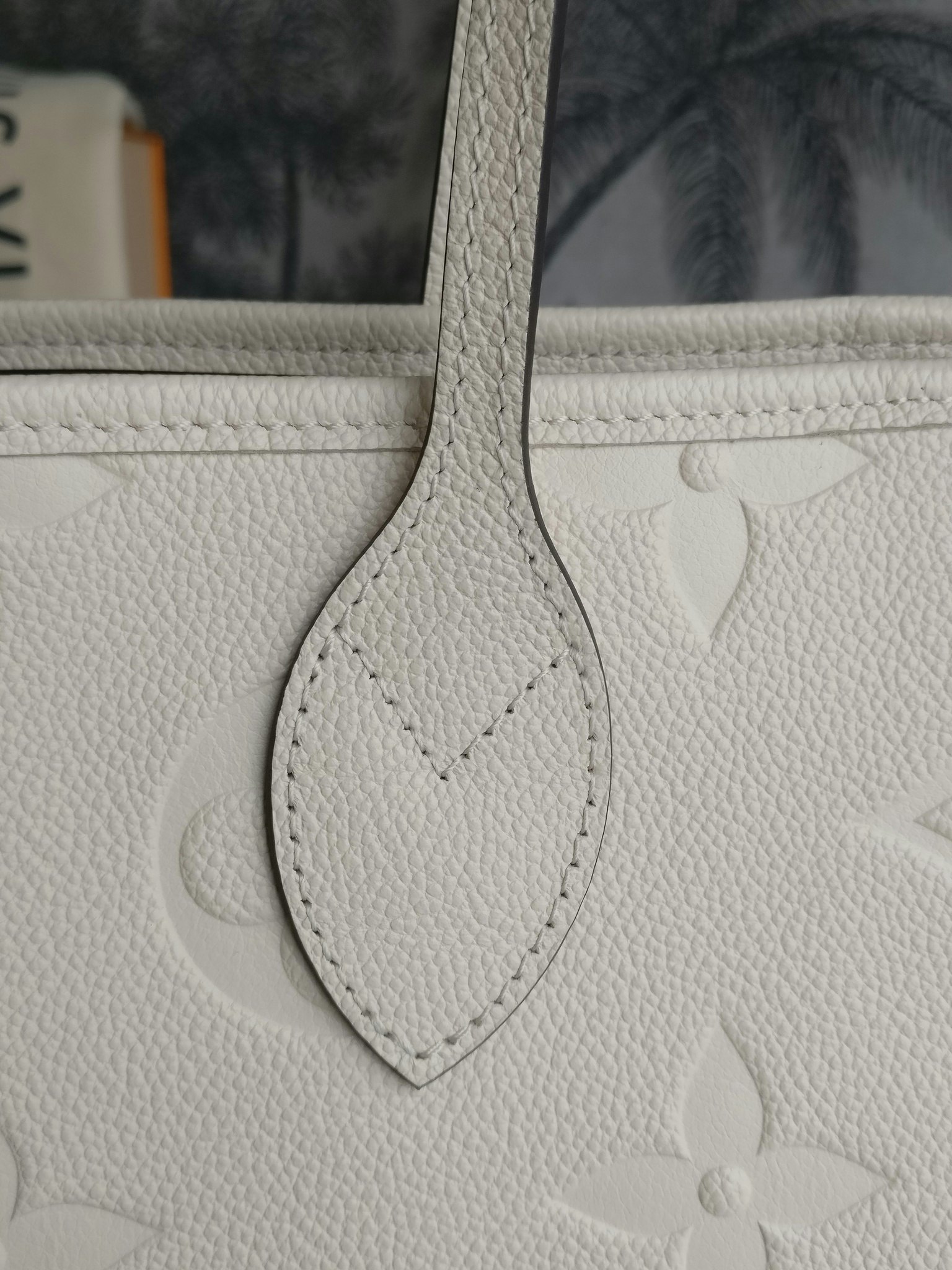 Louis Vuitton Neverfull MM Empreinte Cream Leather ref.487165