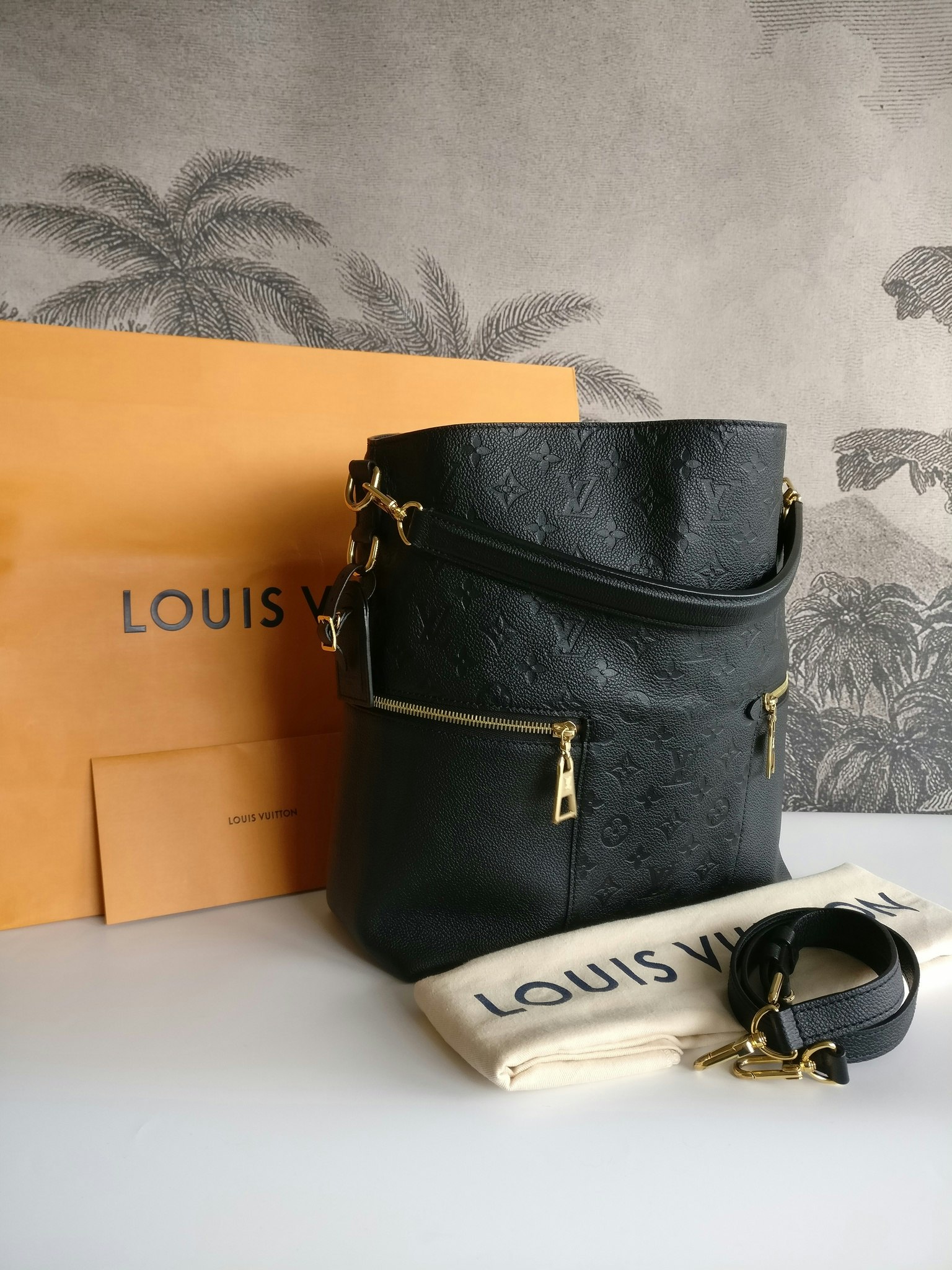 Louis Vuitton, Bags, Authentic Louis Vuitton Melie Empreinte Black