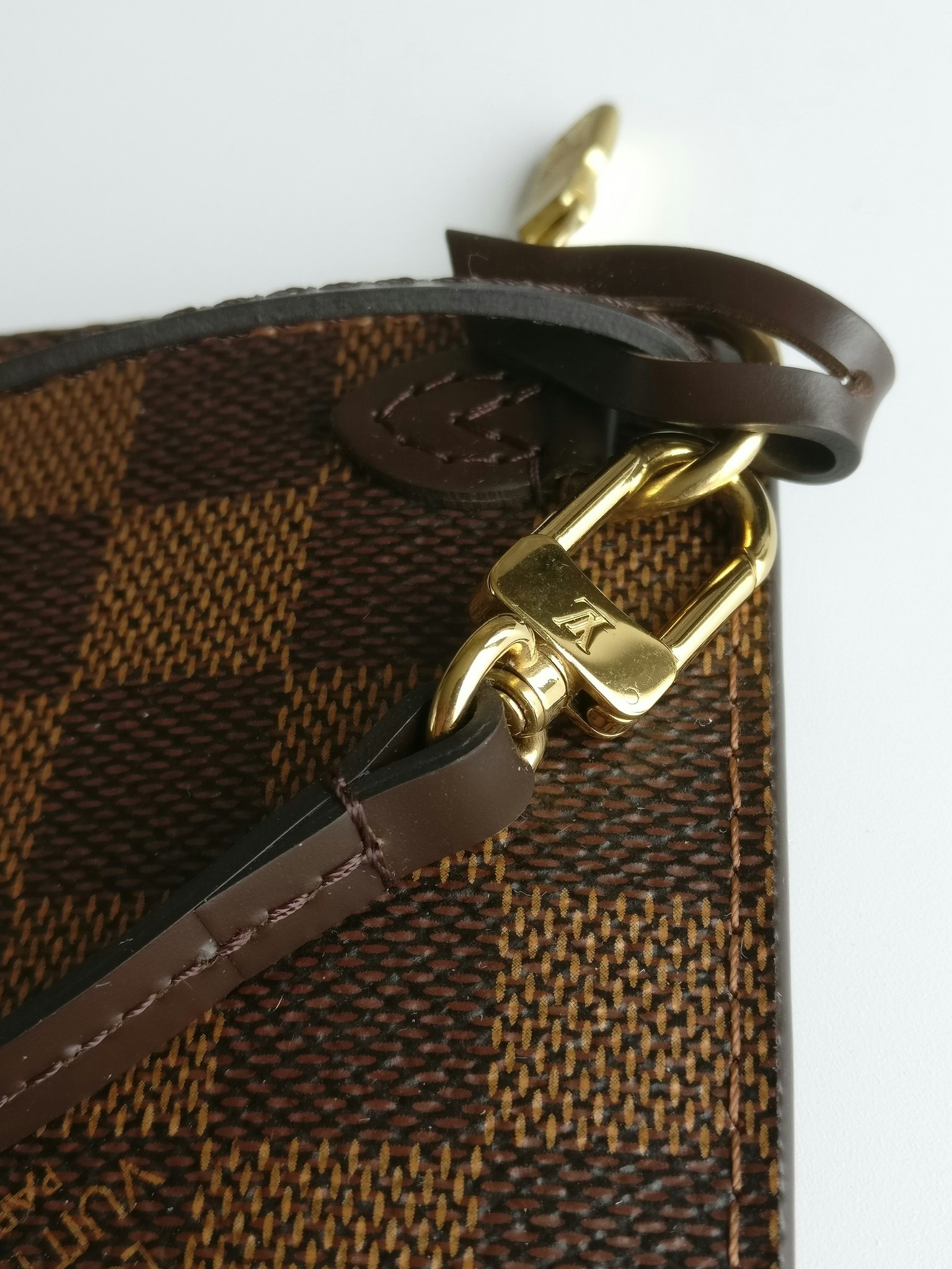 Louis Vuitton Neverfull MM pochette damier ebene