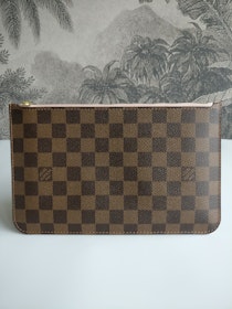 Louis Vuitton Neverfull MM pochette damier ebene