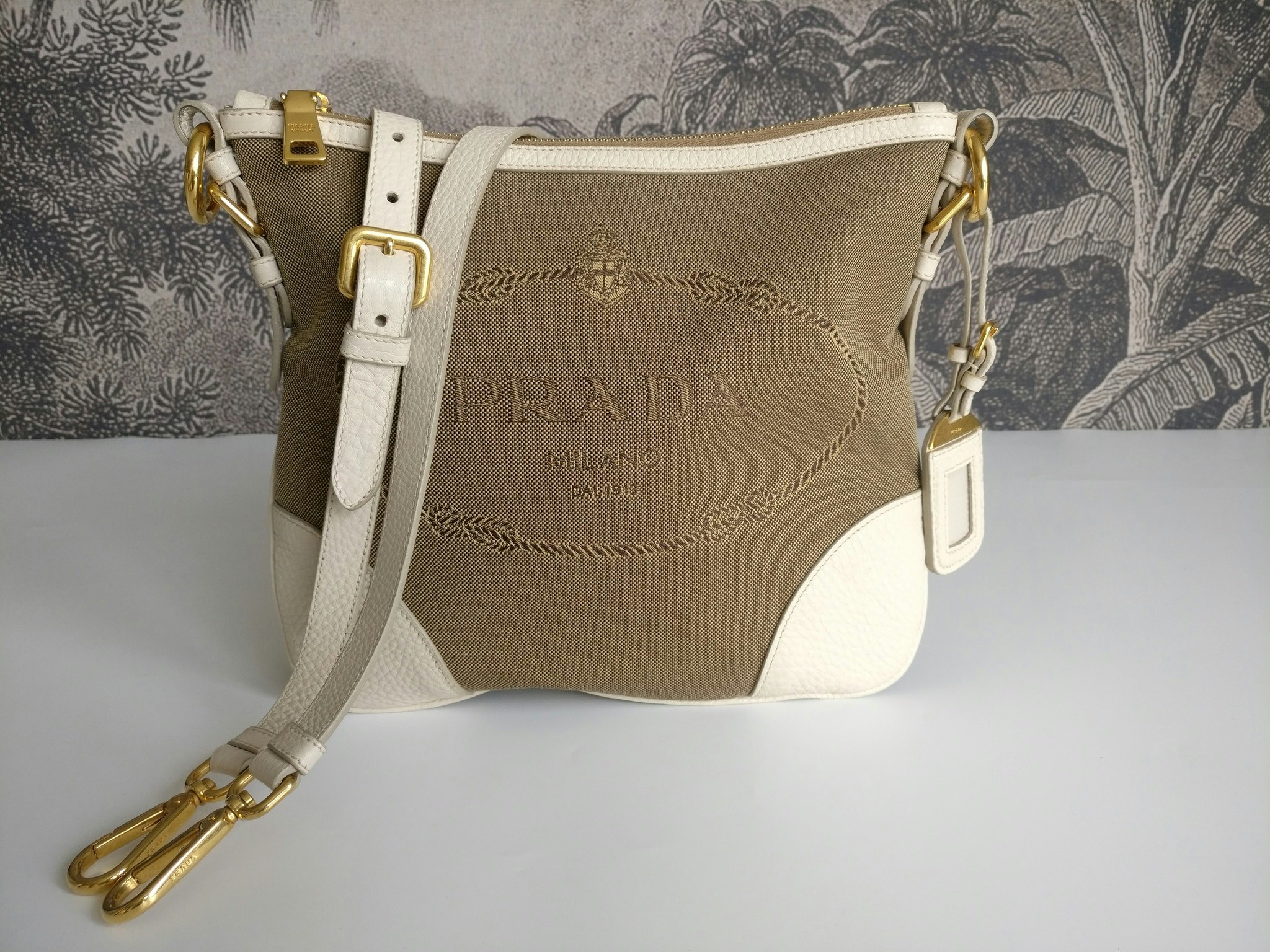 Prada Logo Jacquard crossbody bag