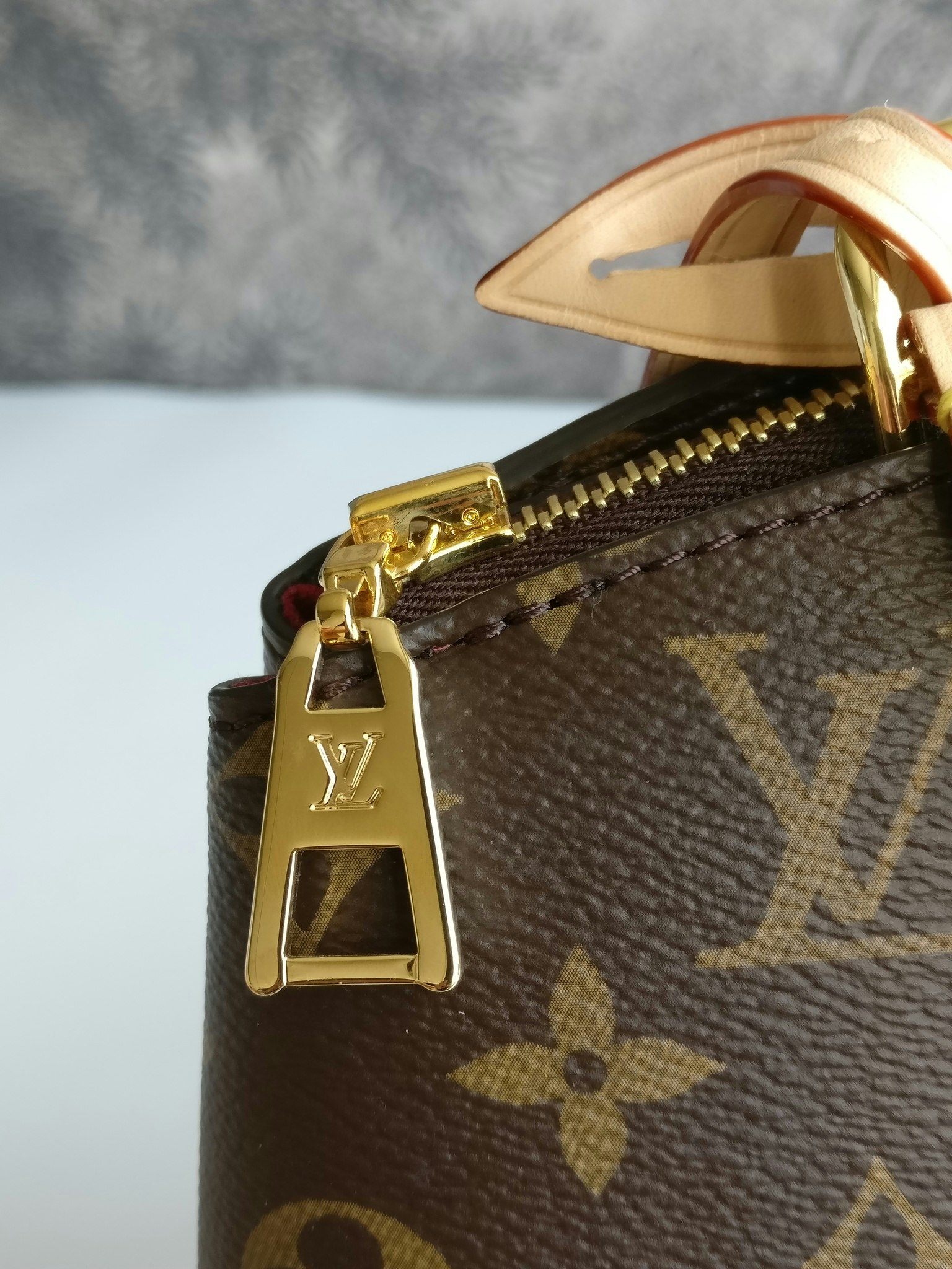 Louis Vuitton LV Petit Palais tote bag Brown Leather ref.492200