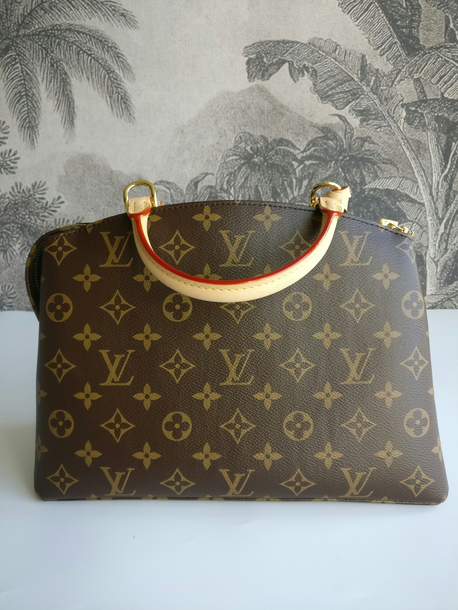 Louis Vuitton LV Petit Palais tote bag Brown Leather ref.492200