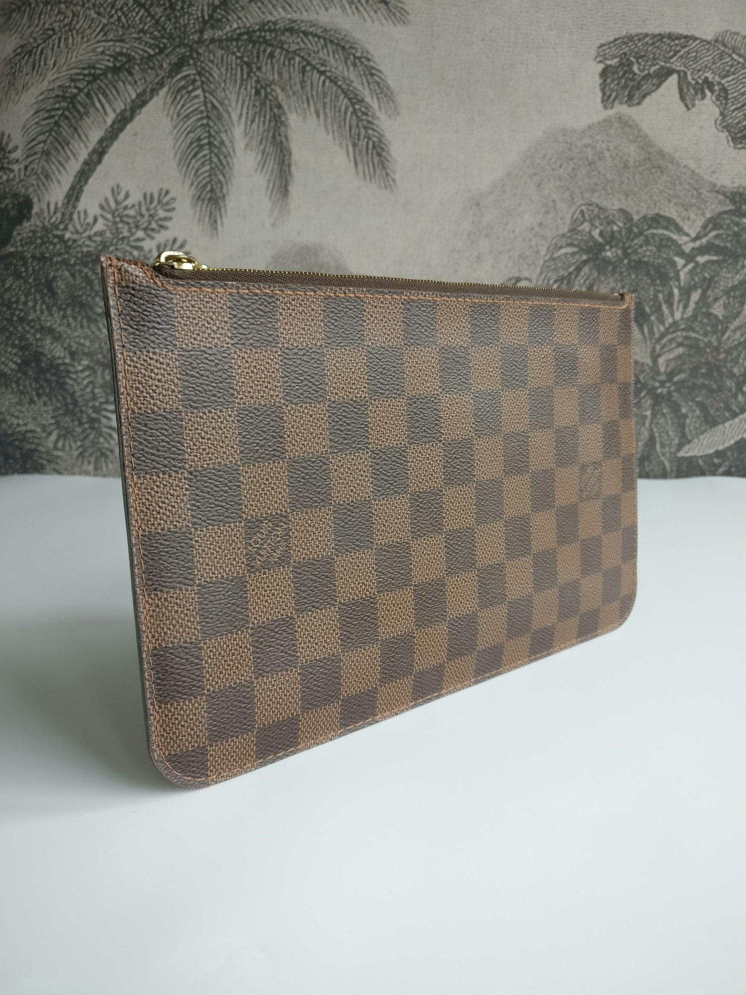 Louis Vuitton Neverfull MM pochette damier ebene