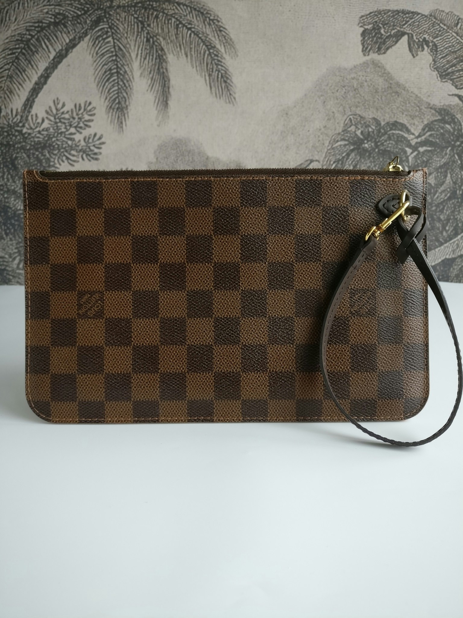 Louis Vuitton Neverfull MM pochette damier ebene