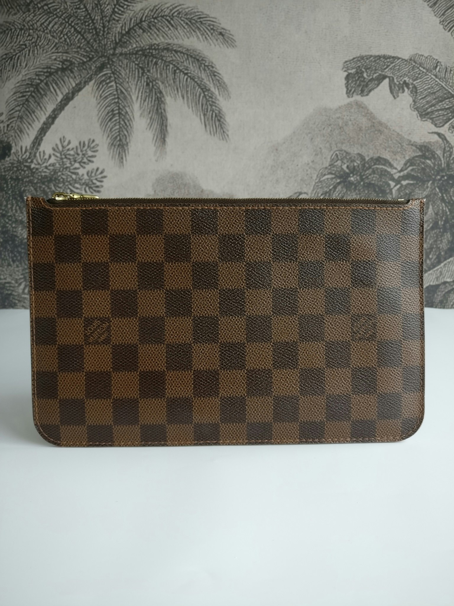 Louis Vuitton Neverfull MM pochette damier ebene