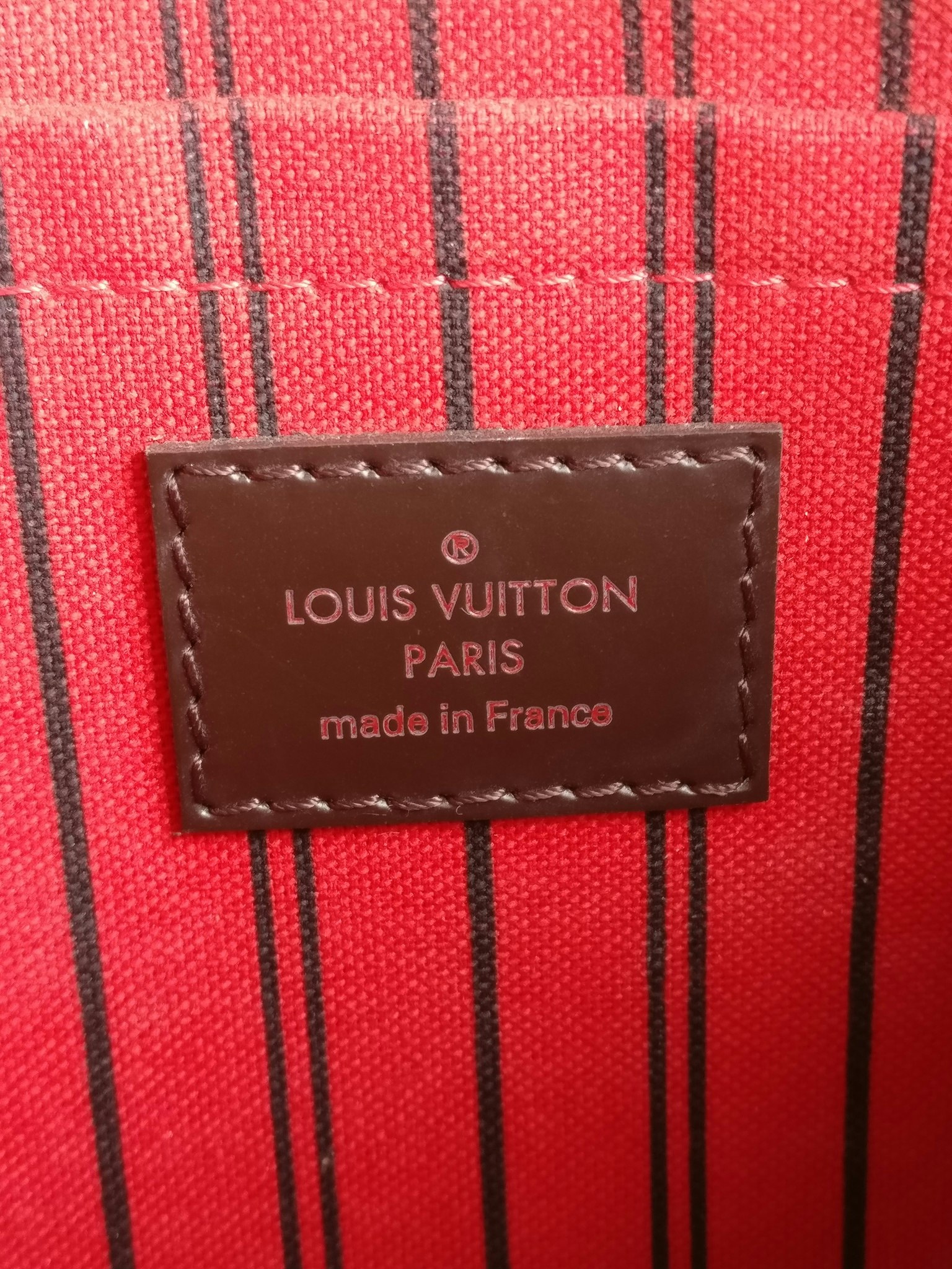 Louis Vuitton Neverfull MM pochette damier ebene