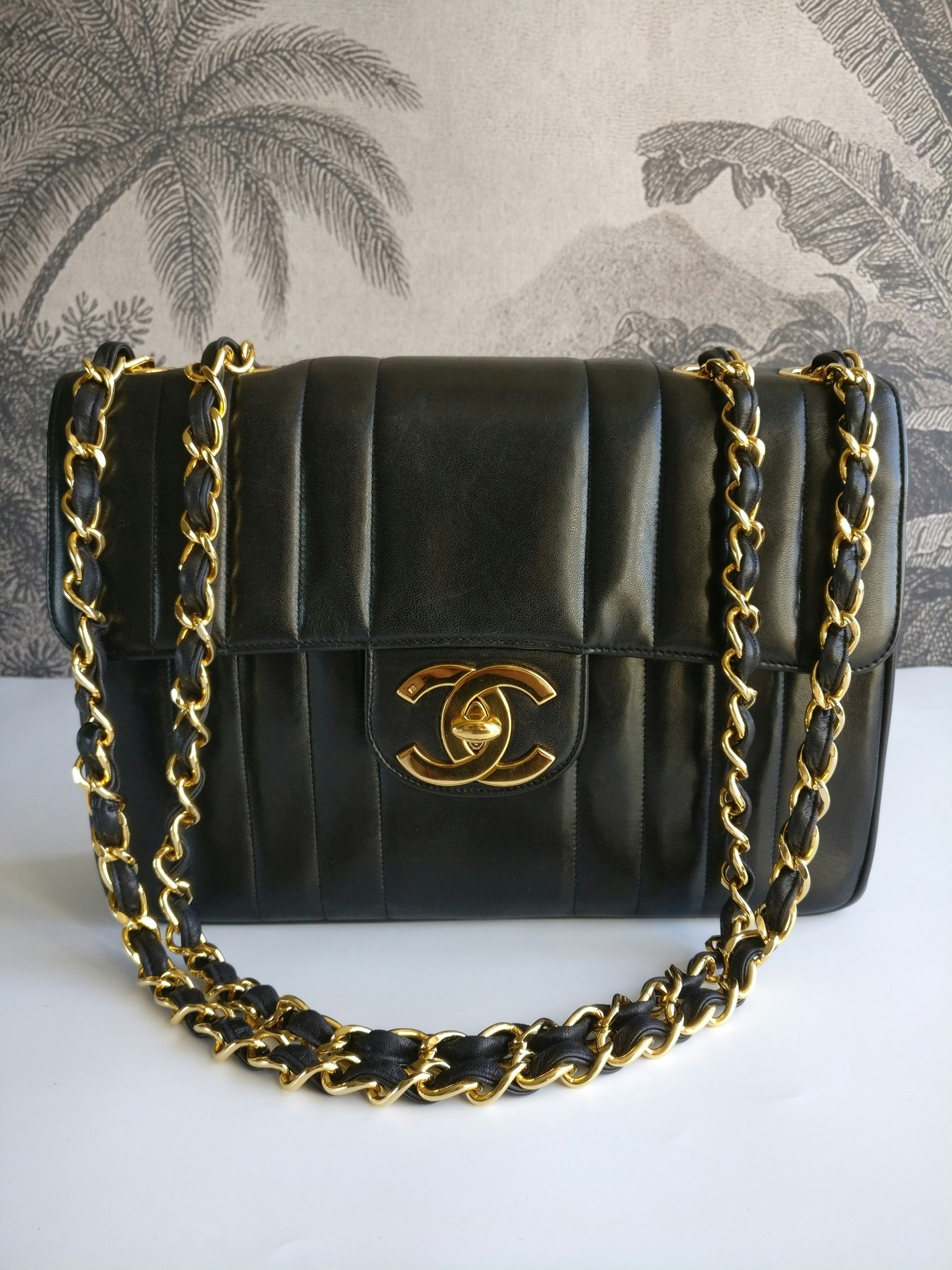 Chanel Jumbo Vertical Quilt Flap Bag