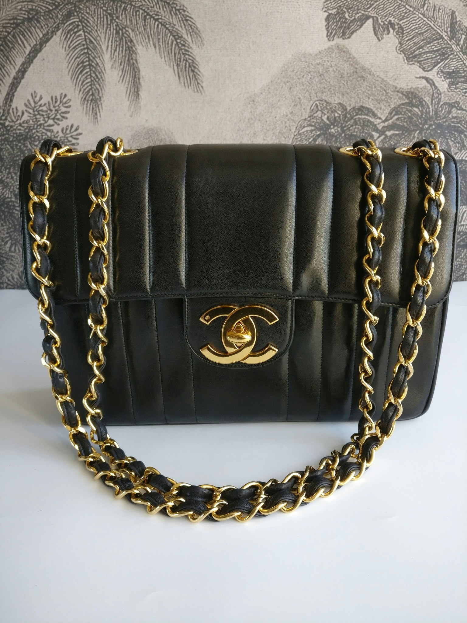 Chanel Jumbo Vertical Quilt Flap Bag