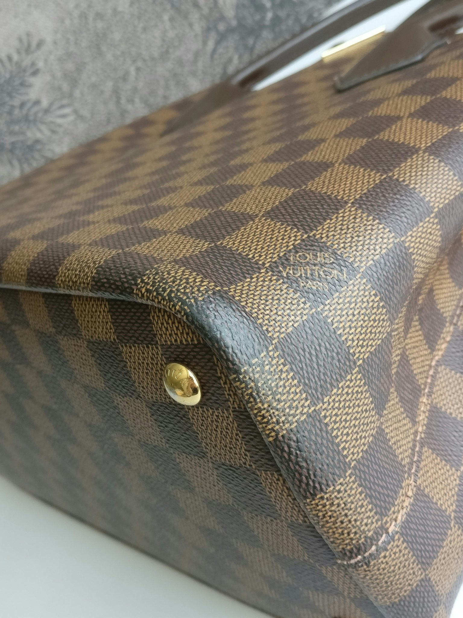 Louis Vuitton LV GHW Kensington 2way Shoulder Bag N41435 Damier Brown