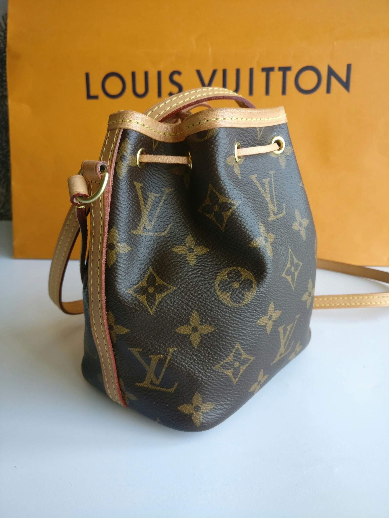 Louis Vuitton Noe Handbag Monogram Canvas Nano at 1stDibs  louis vuitton  nano noe, lv nano bucket, louis vuitton purse big letters