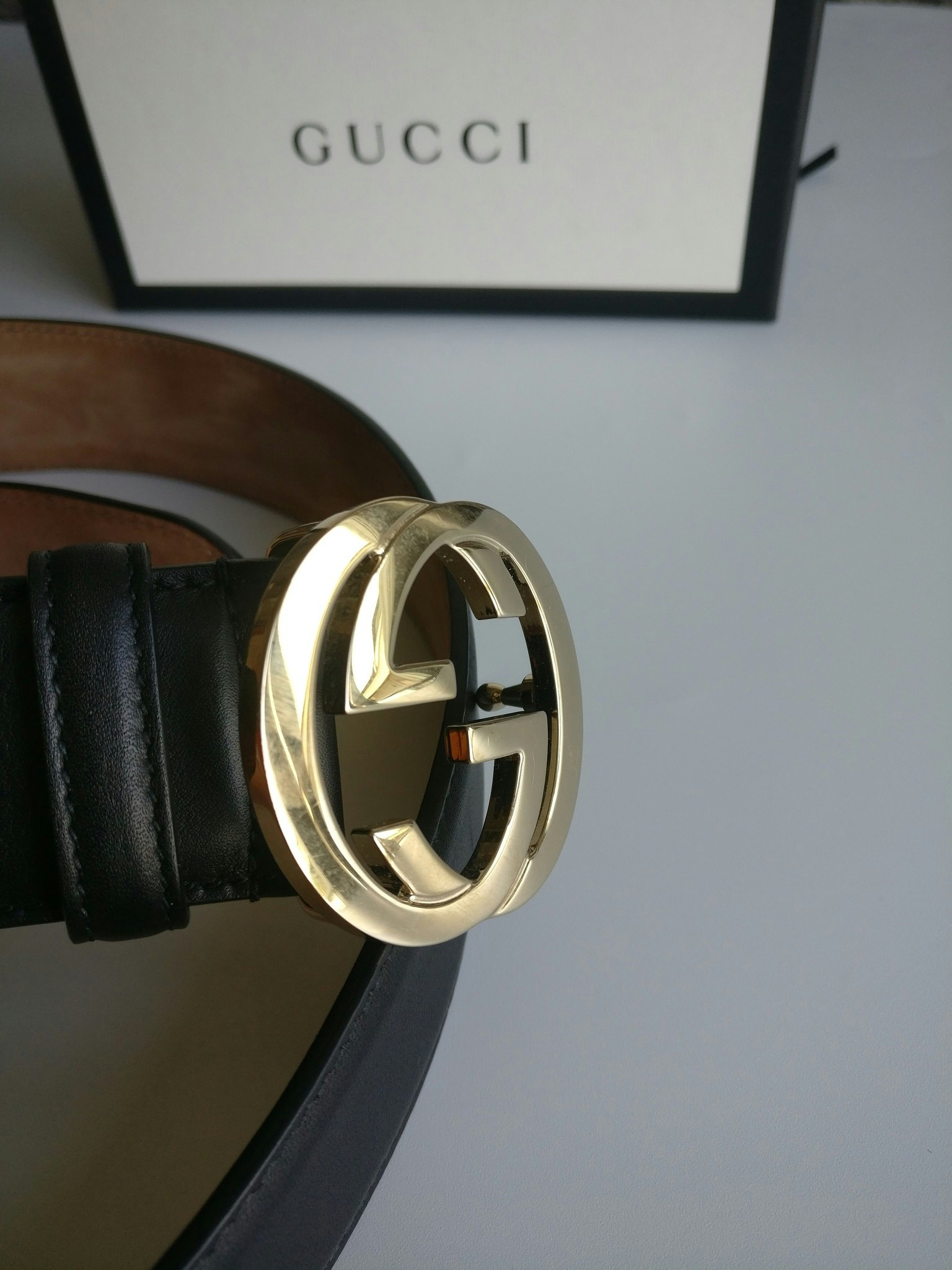 Gucci leather belt GG 85