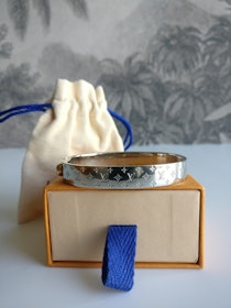 Louis Vuitton Nanogram cuff Bracelet silver