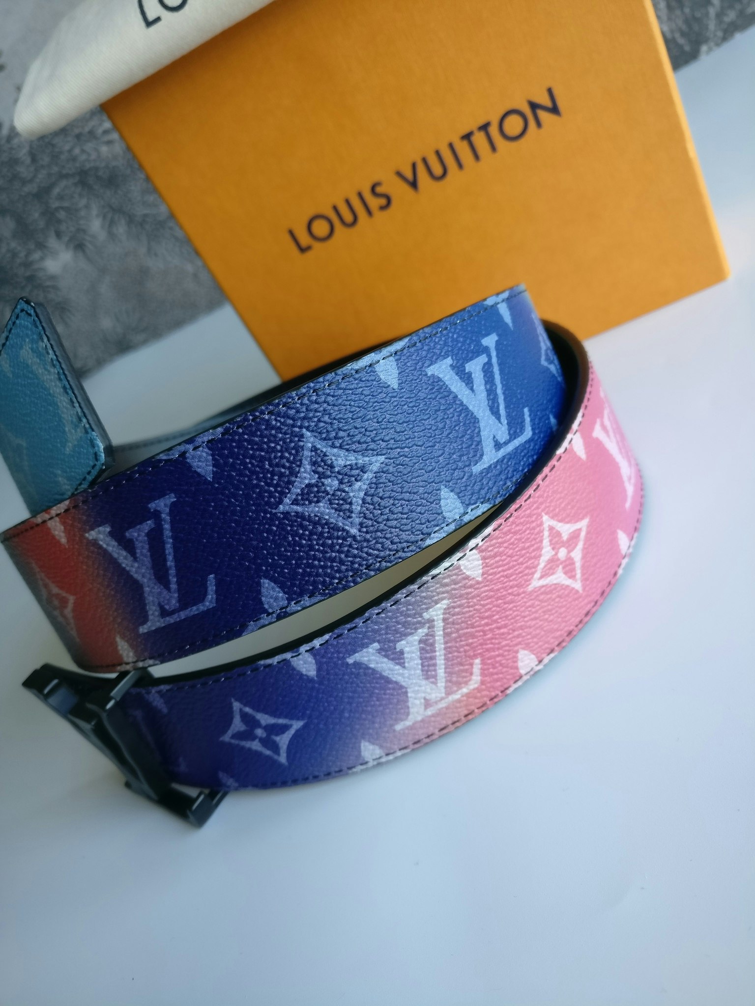 Louis Vuitton Monogram Suntur Lv Sunset M0228 Men's Belt