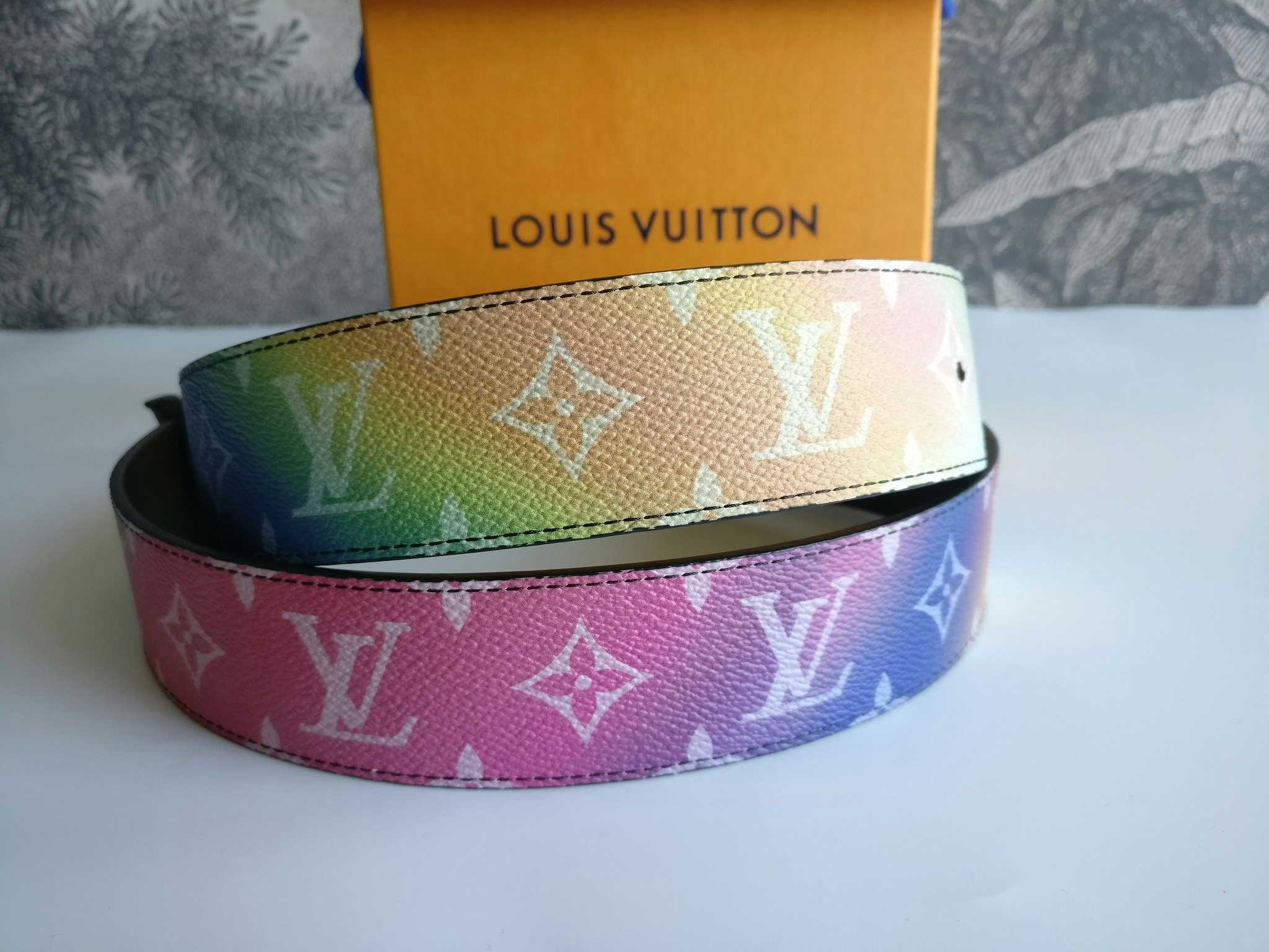 Louis Vuitton Sunset monogram canvas reversible belt