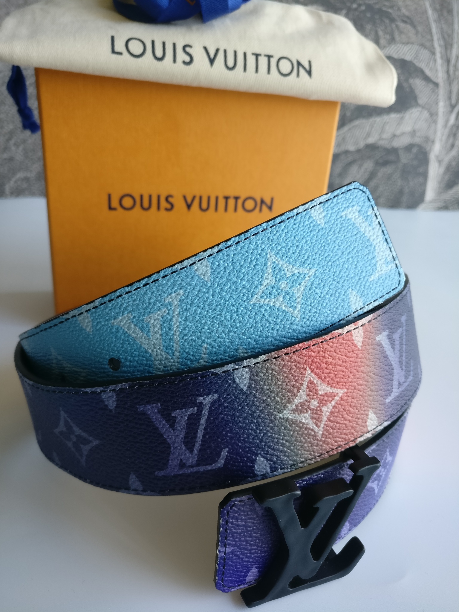 Louis Vuitton Sunset monogram canvas reversible belt