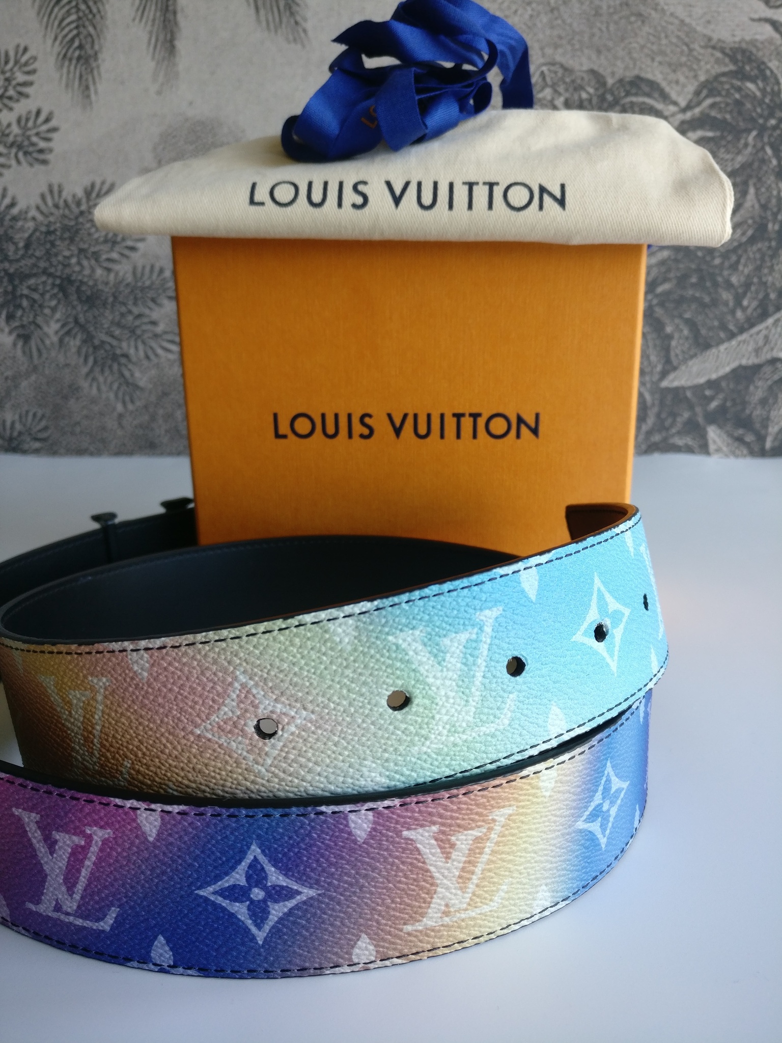Louis Vuitton Sunset monogram canvas reversible belt