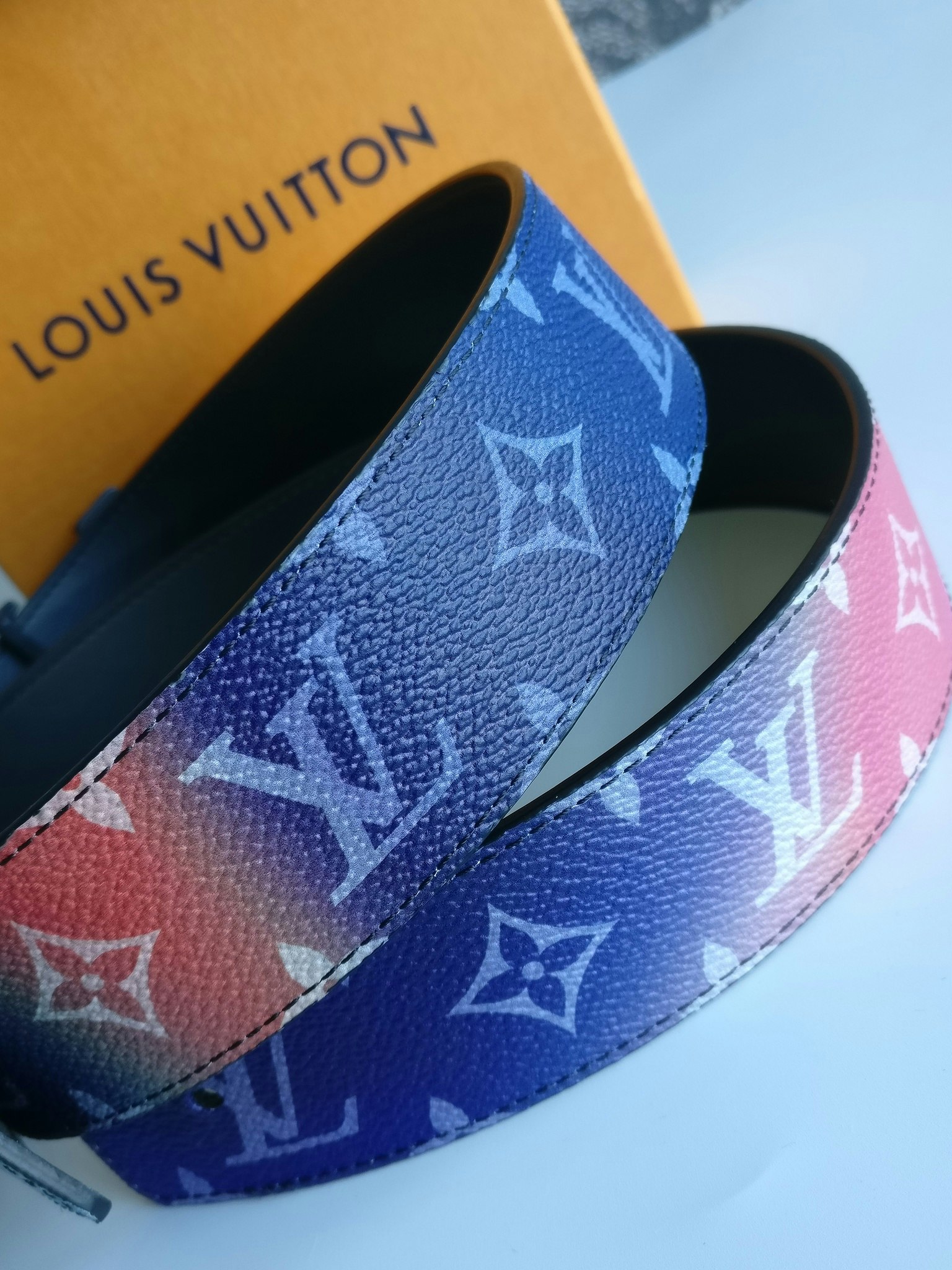 Louis Vuitton Sunset monogram canvas reversible belt