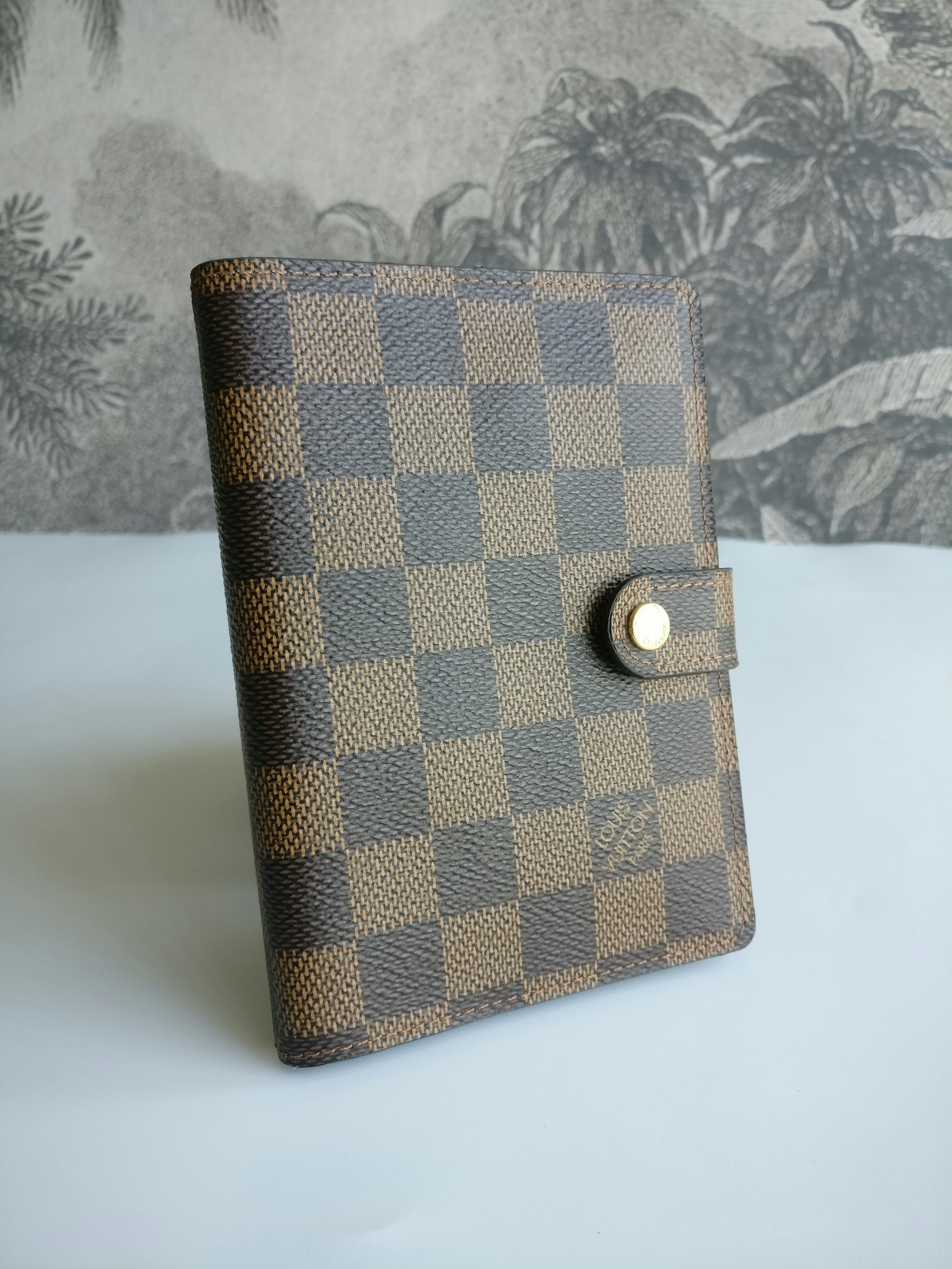 Small Ring Agenda Cover Damier Azur Canvas - Women - Personalization