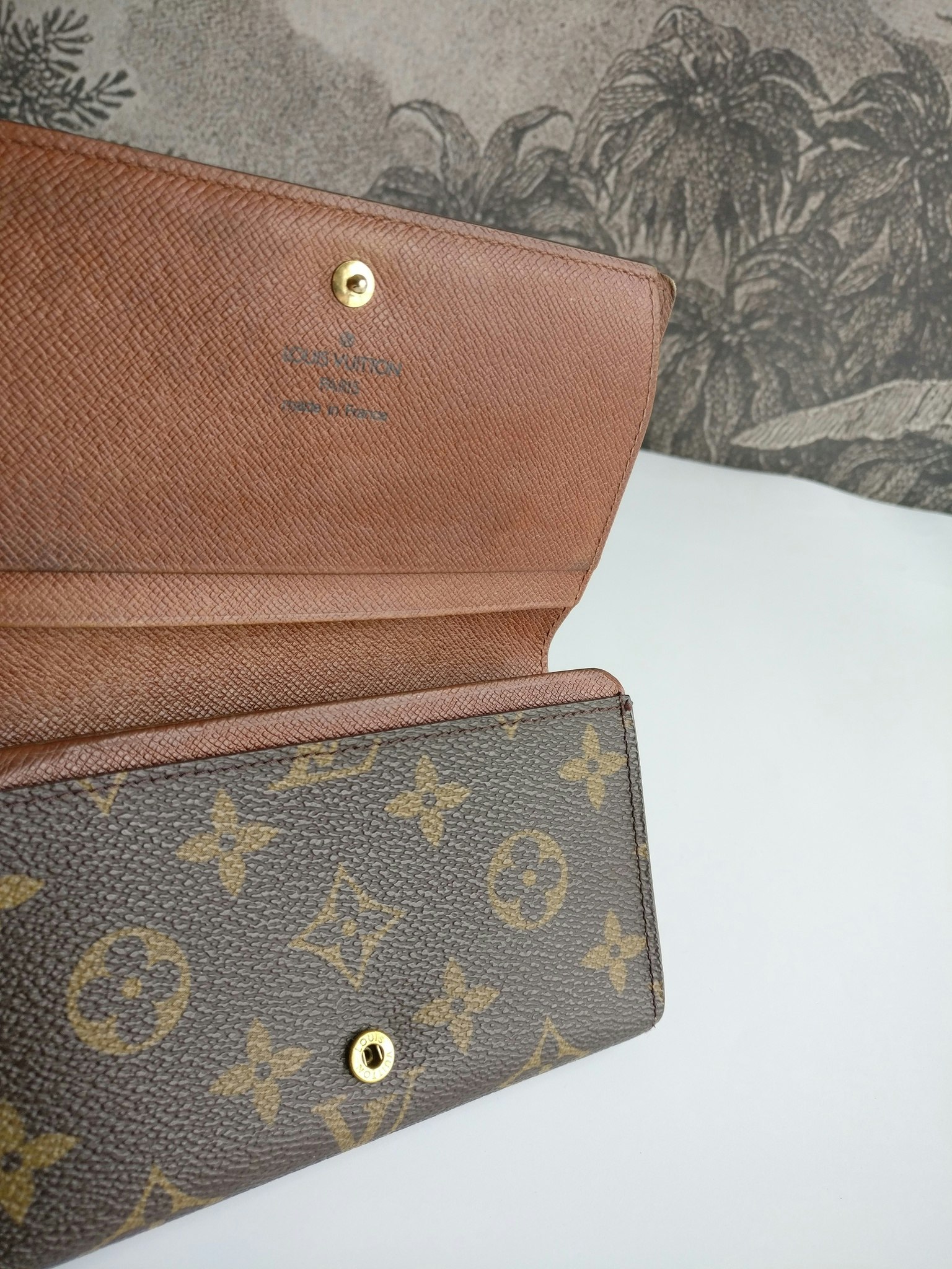 LOUIS VUITTON LV antique wallet classic old flower monogram waterproof  canvas vintage - Shop 1j-studio Wallets - Pinkoi