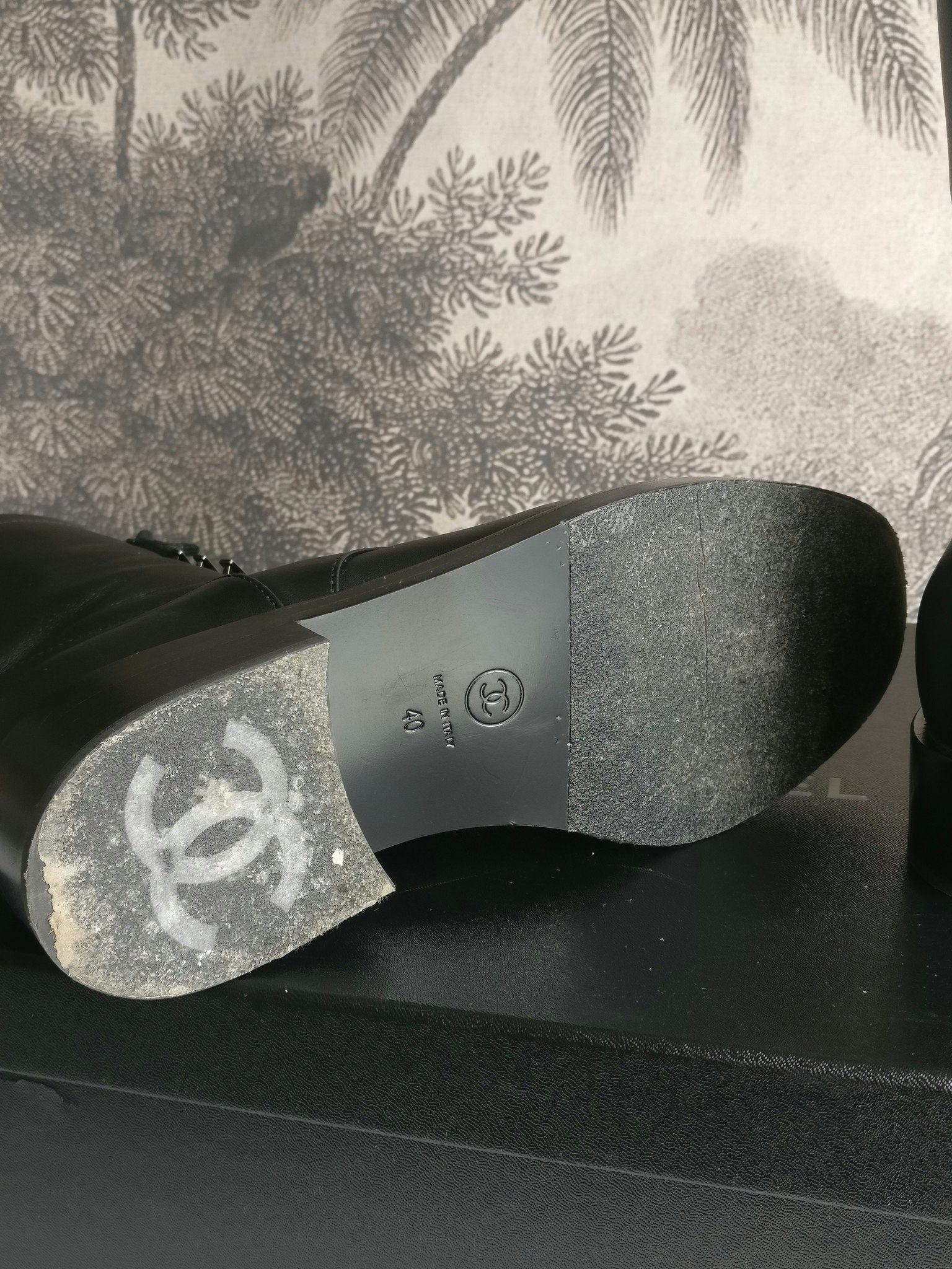 Chanel Lace Up Combat Boots