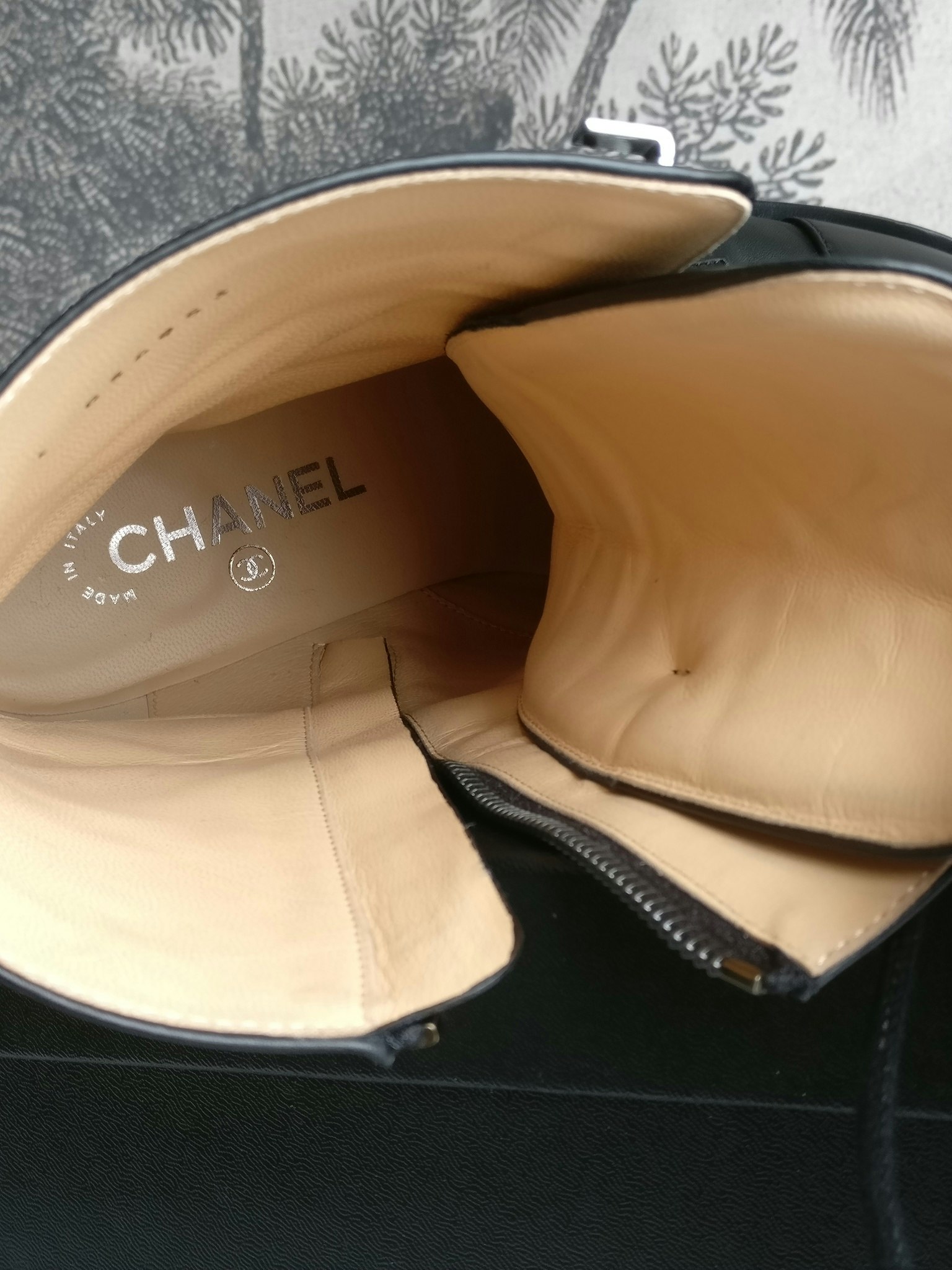 Chanel Lace Up Combat Boots