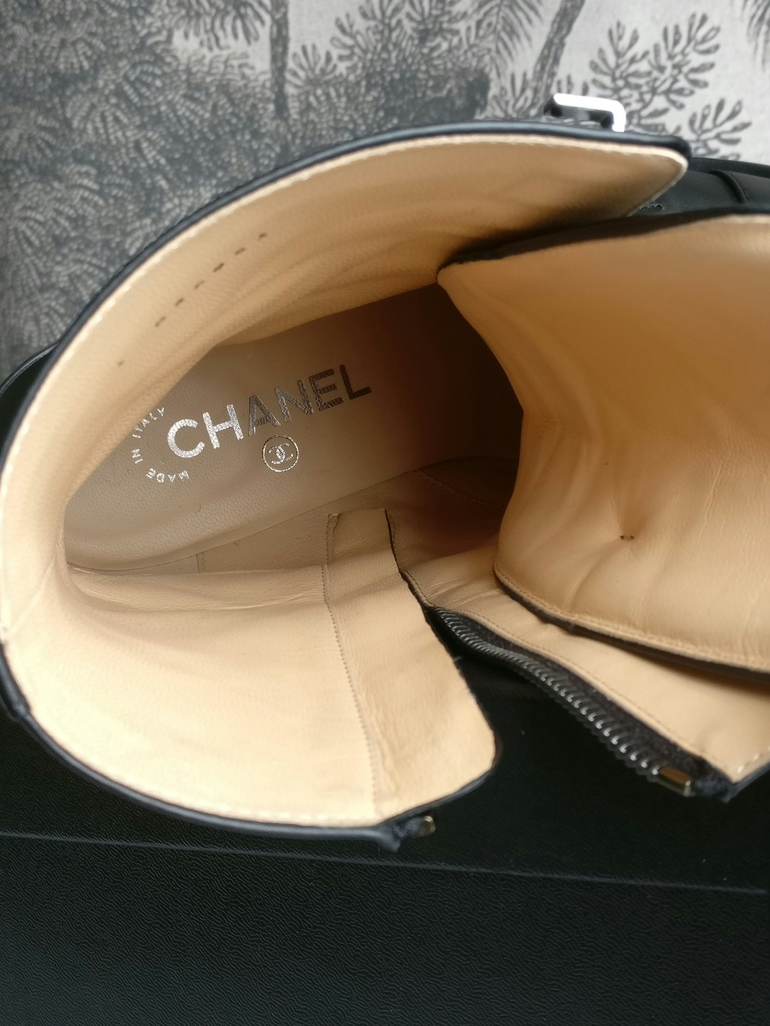 Chanel Lace Up Combat Boots
