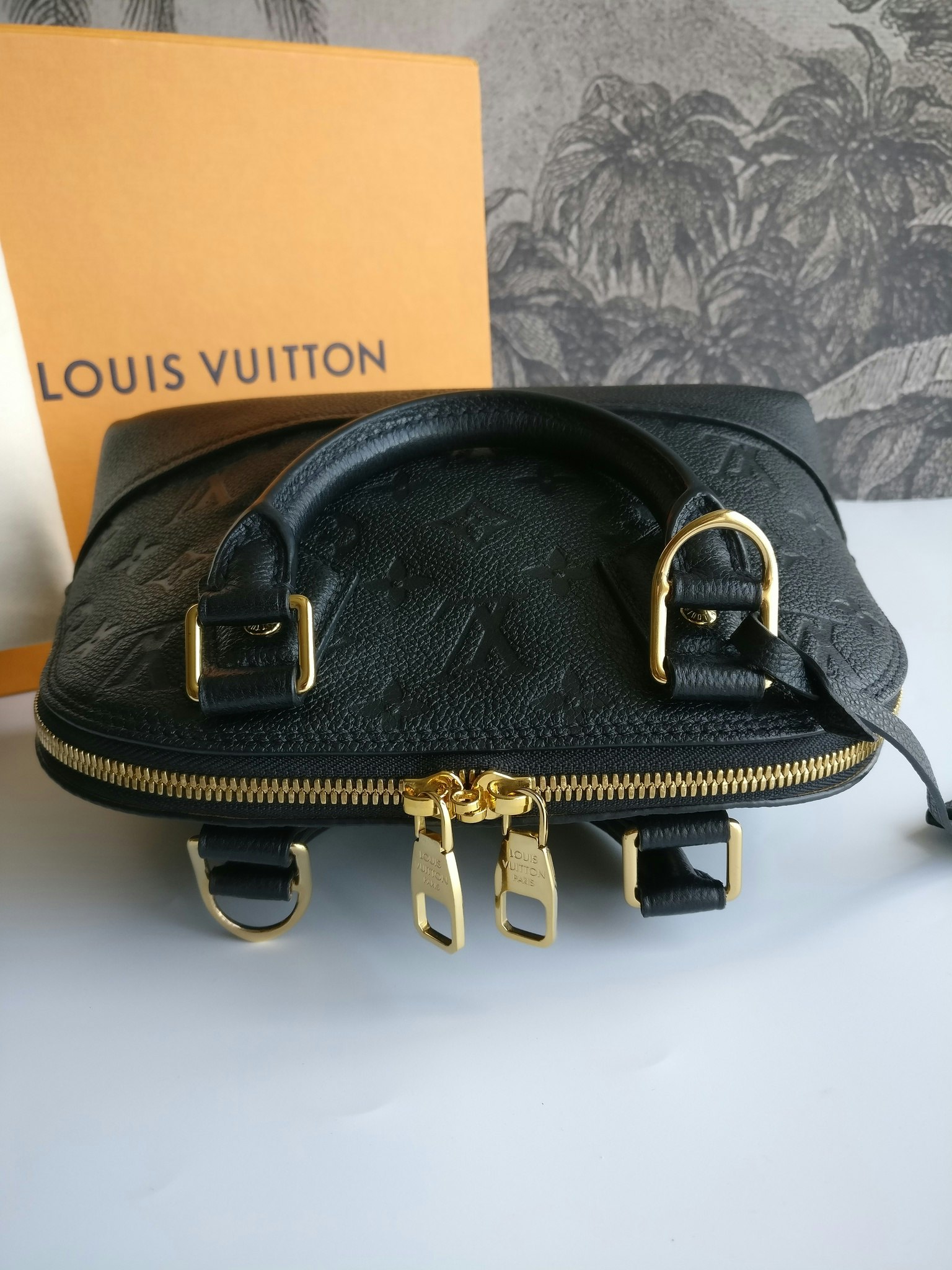 Louis Vuitton Monogram Empreinte Neo Alma BB M44829 Noir Gold Hardware  Authentic