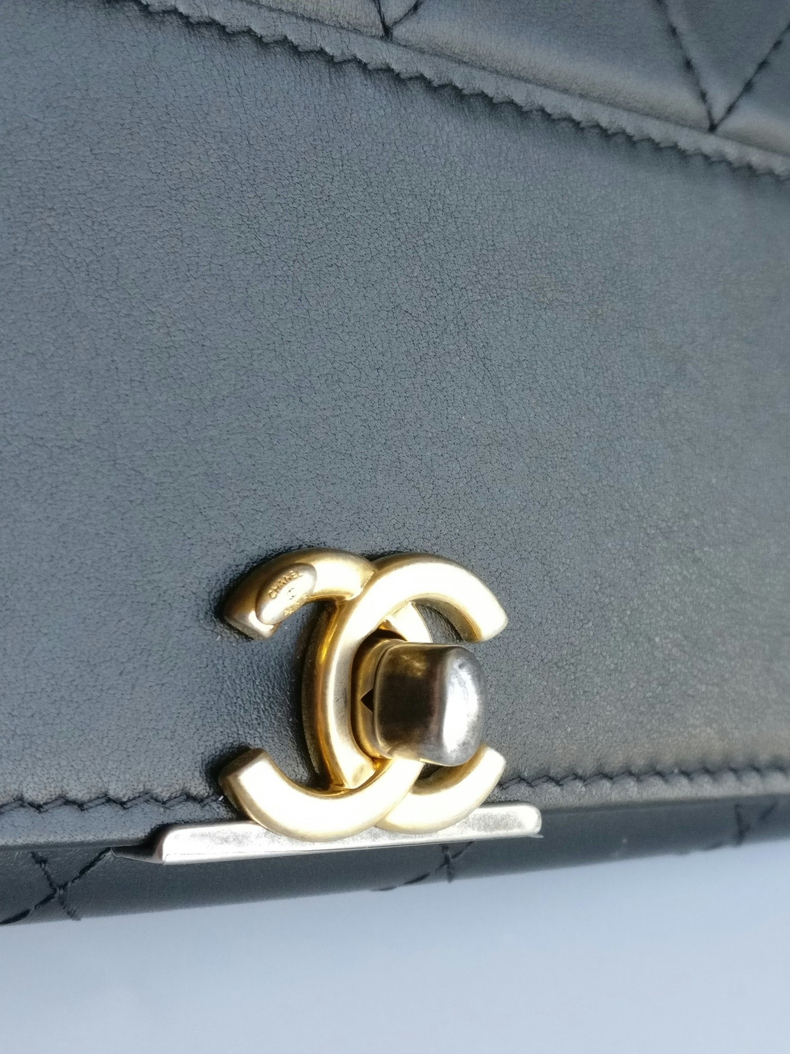 Chanel wallet black calf leather