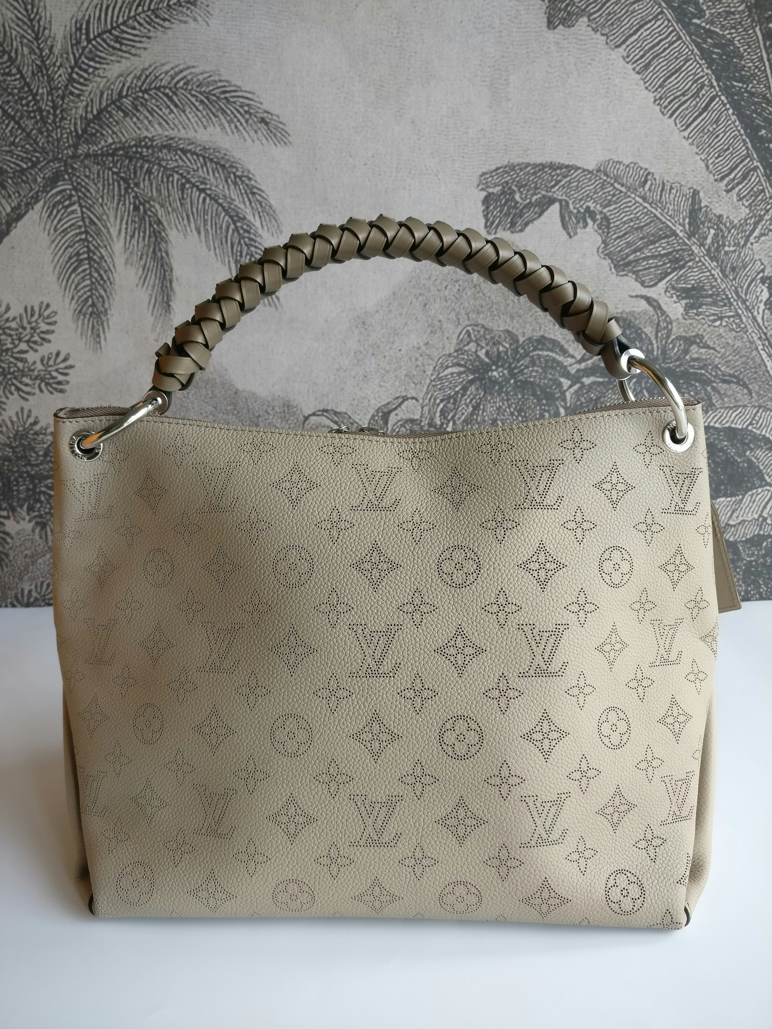 Louis Vuitton Galet Monogram Mahina Leather Beaubourg Hobo Bag