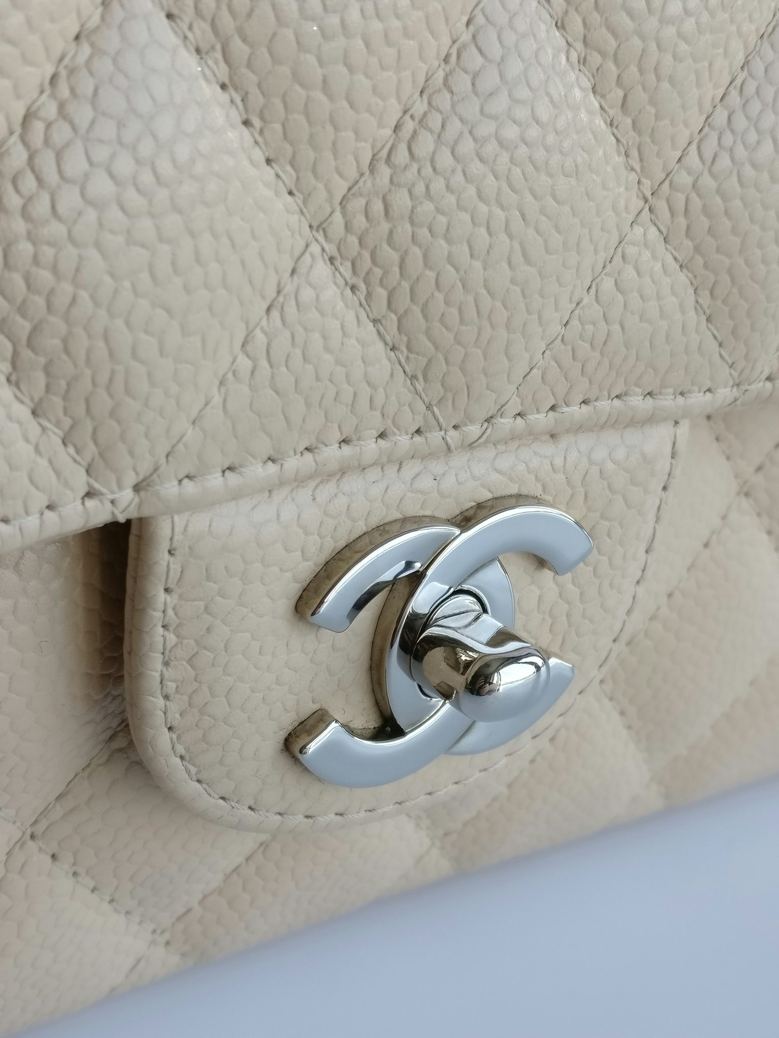 Chanel East West flap bag caviar