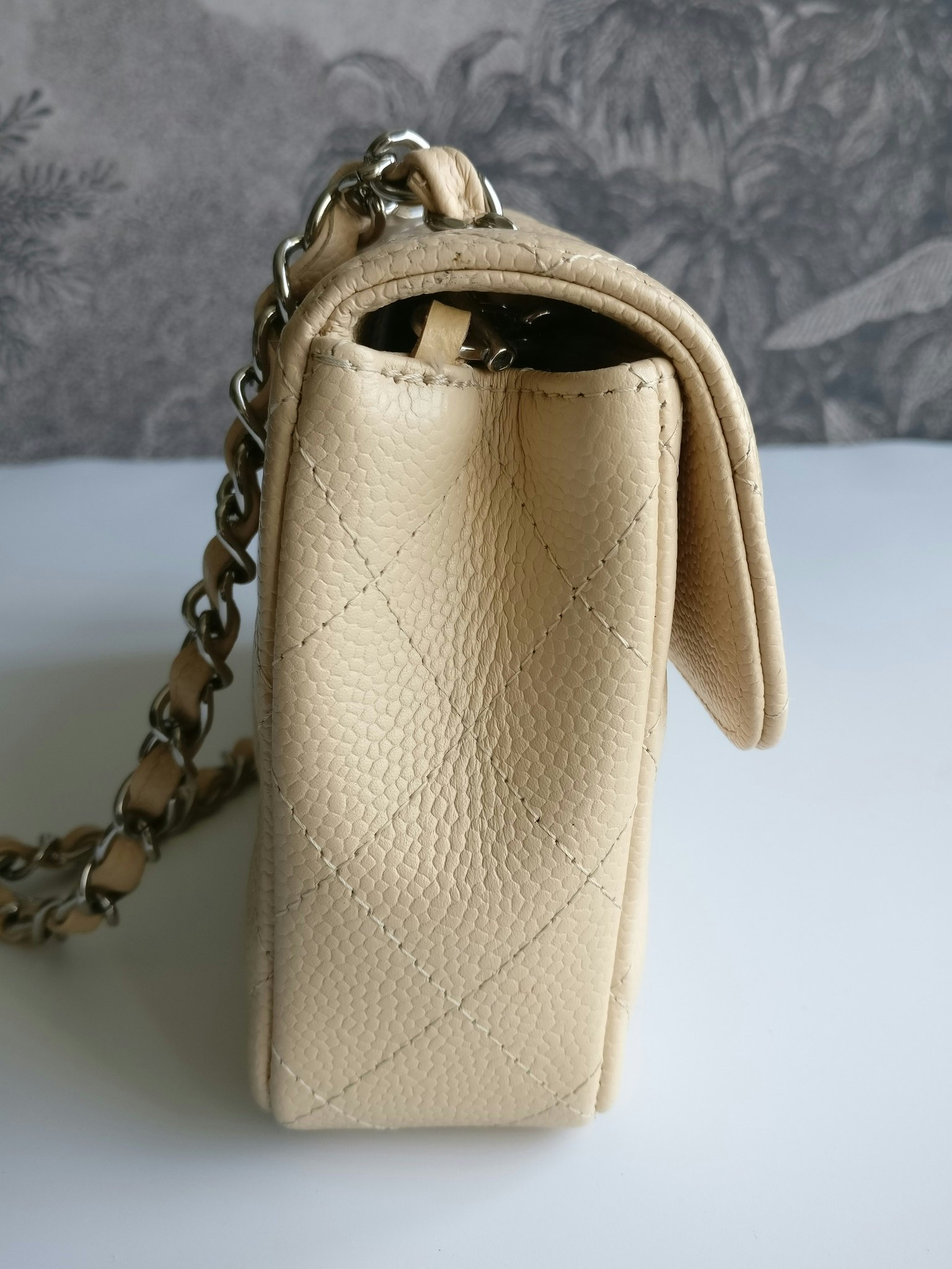 Chanel East West flap bag caviar