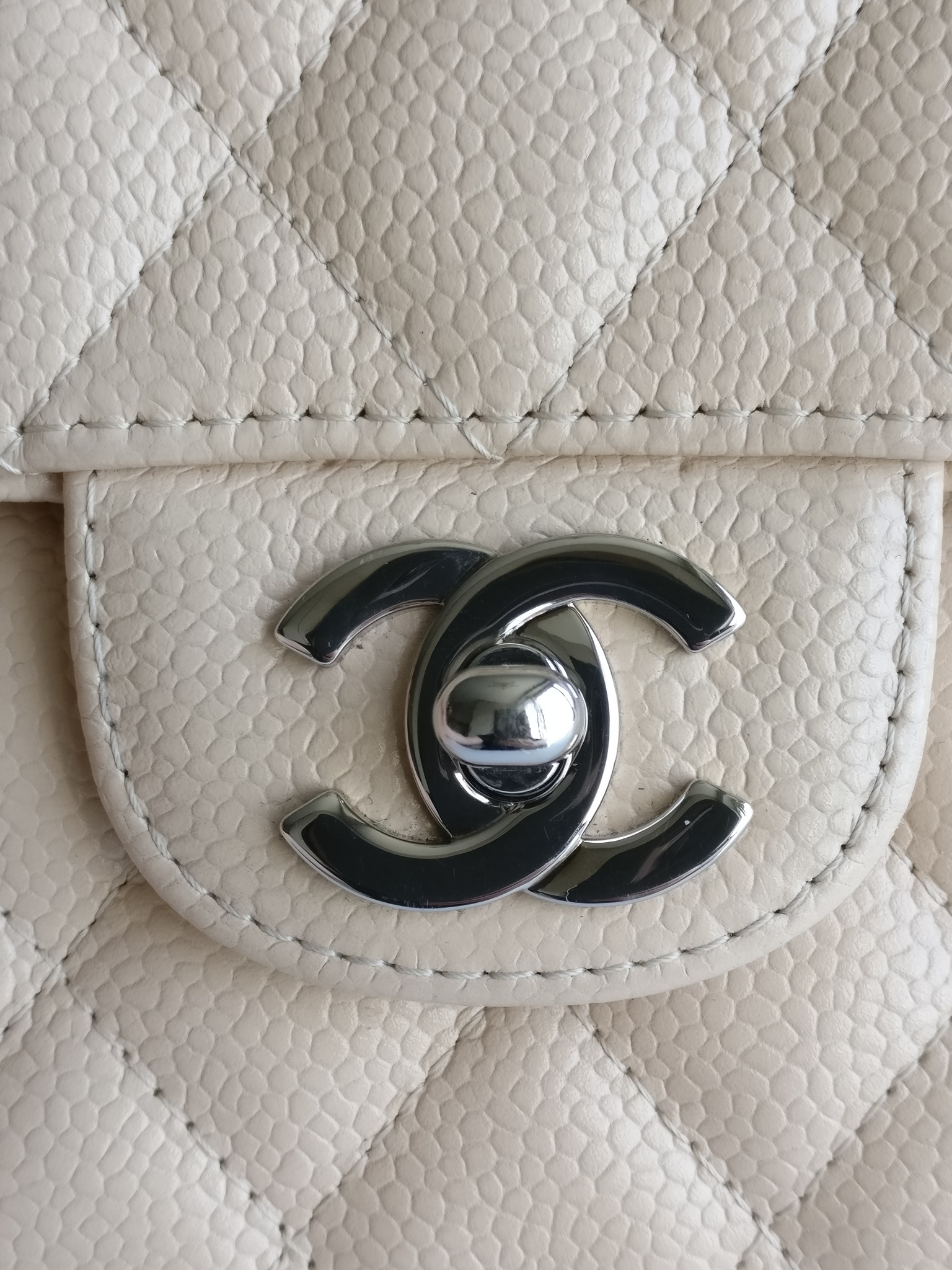 Chanel East West flap bag caviar