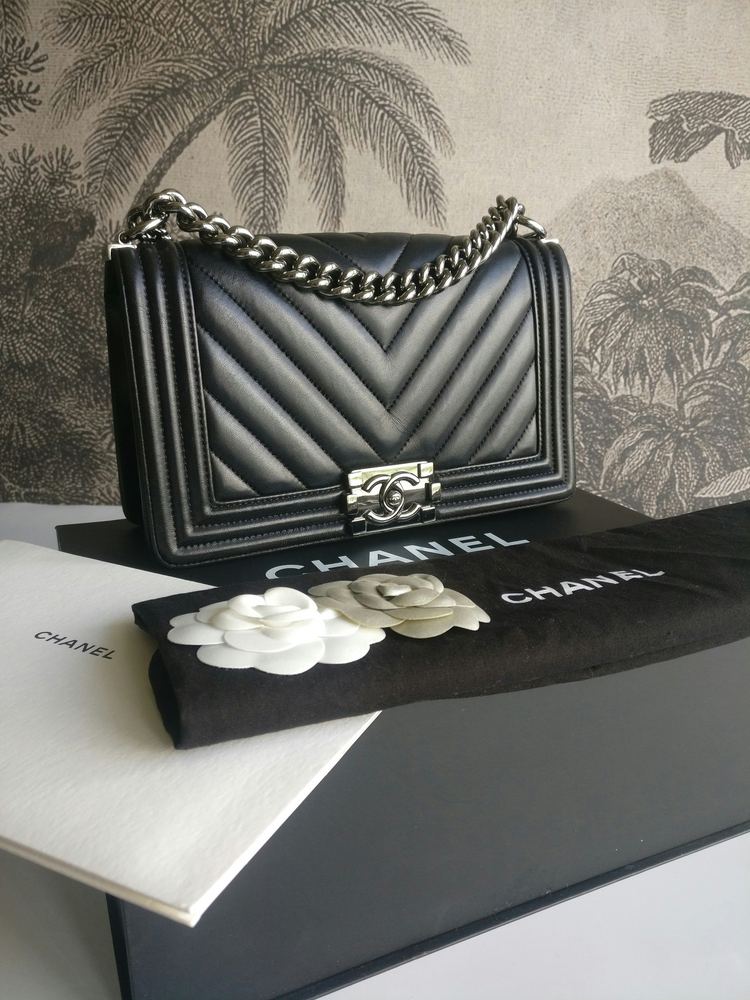 Chanel Boy Medium chevron lambskin