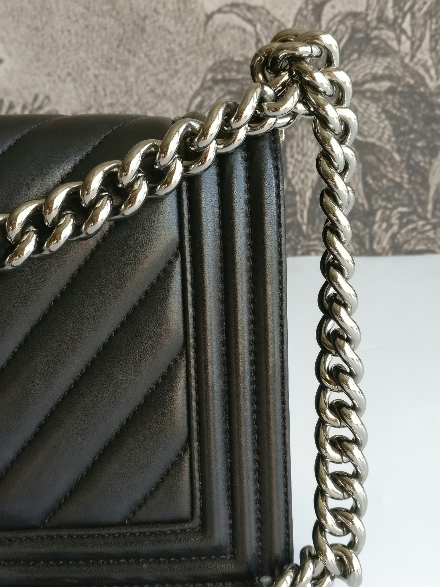 Chanel Boy Medium chevron lambskin