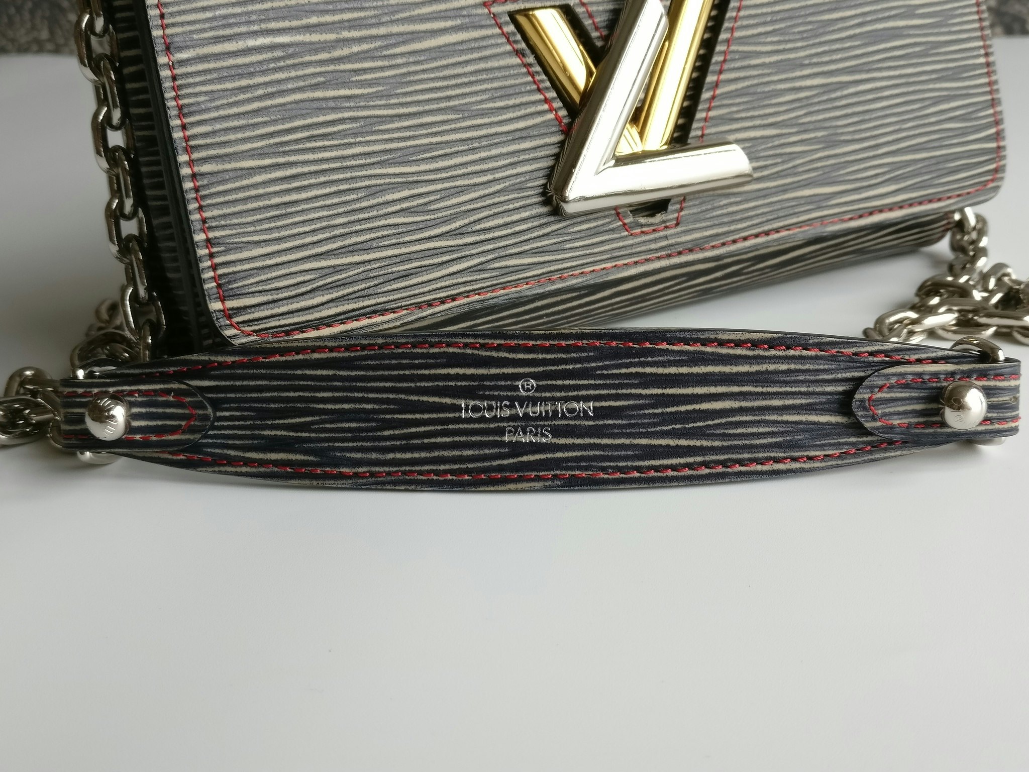 Louis Vuitton Epi Twist Denim Chain Wallet