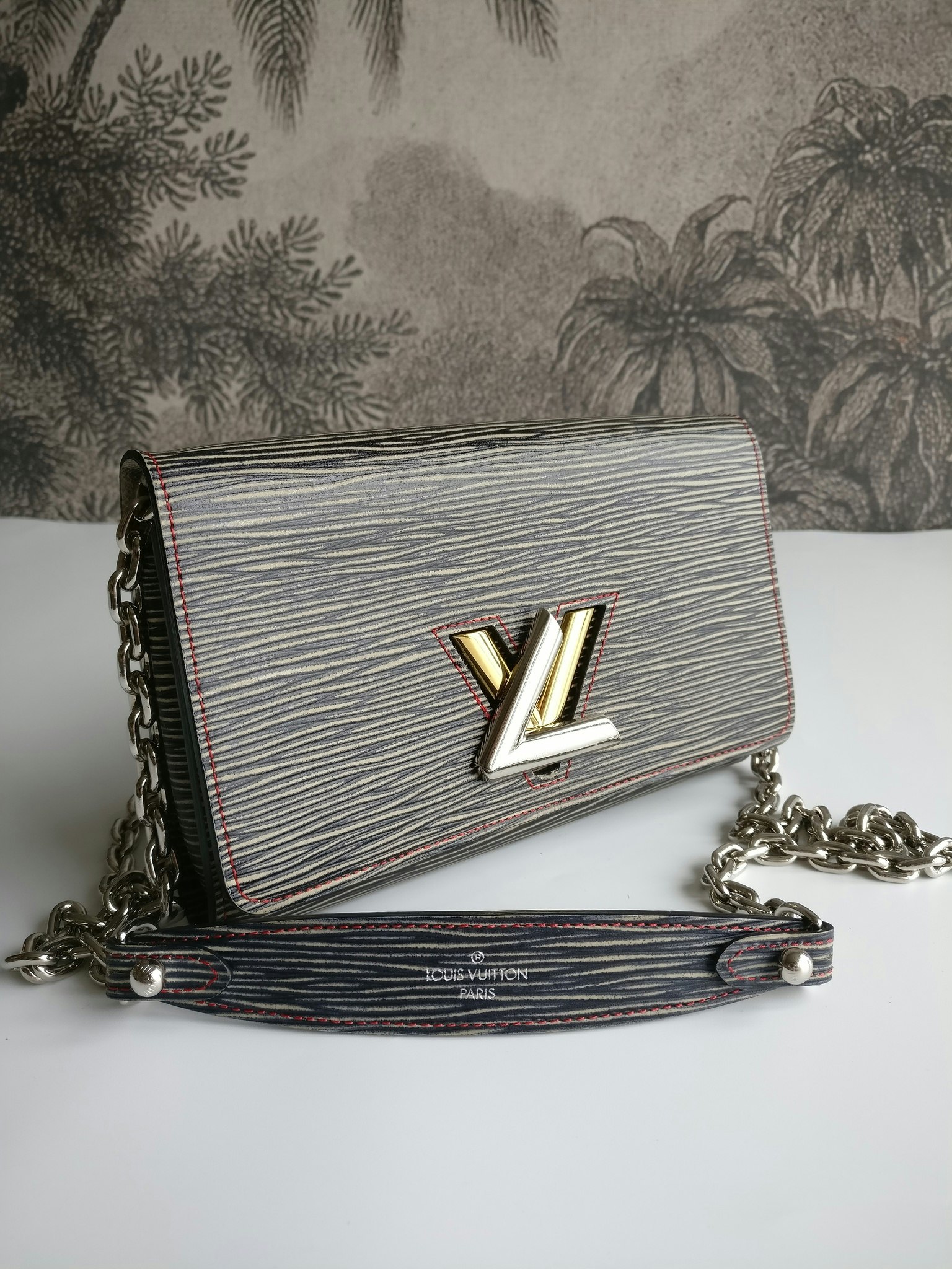Louis Vuitton EPI Denim Twist Chain Wallet
