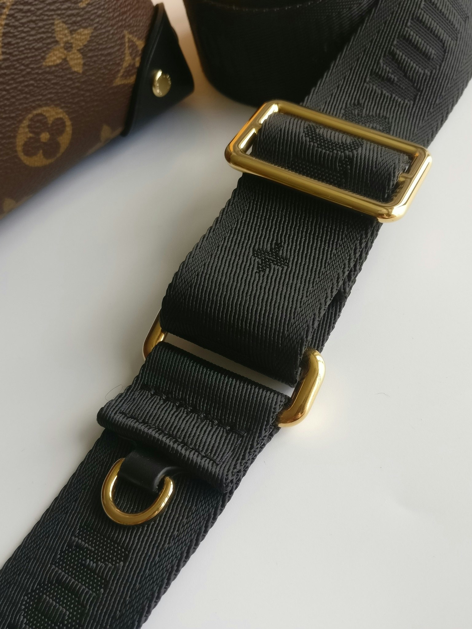 TEXTURED Calfskin Belt Strap for LOUIS VUITTON Signature Detachable Buckles