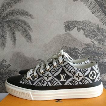 Louis Vuitton Since 1854 Stellar Jacquard Leather Sneaker Grey