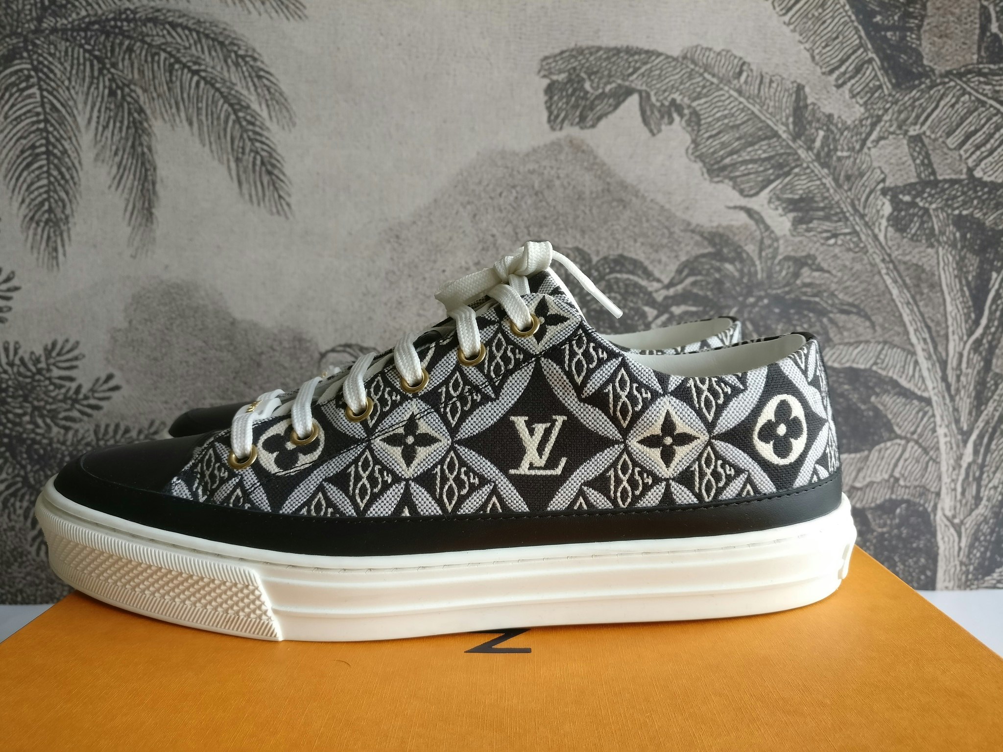 Louis Vuitton Since 1854 Stellar Jacquard Leather Sneaker Grey