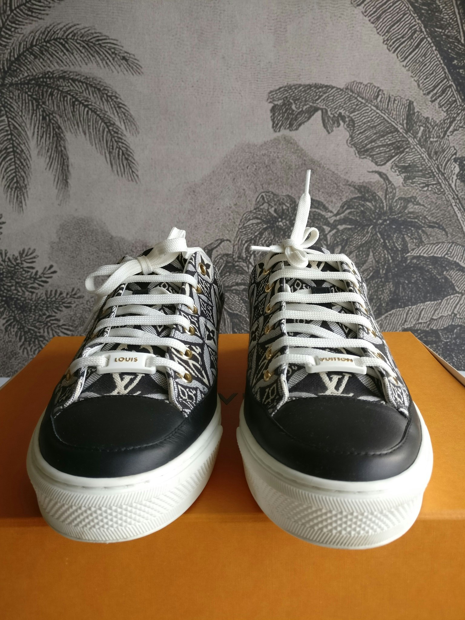 Louis Vuitton Since 1854 Stellar Jacquard Leather Sneaker Grey