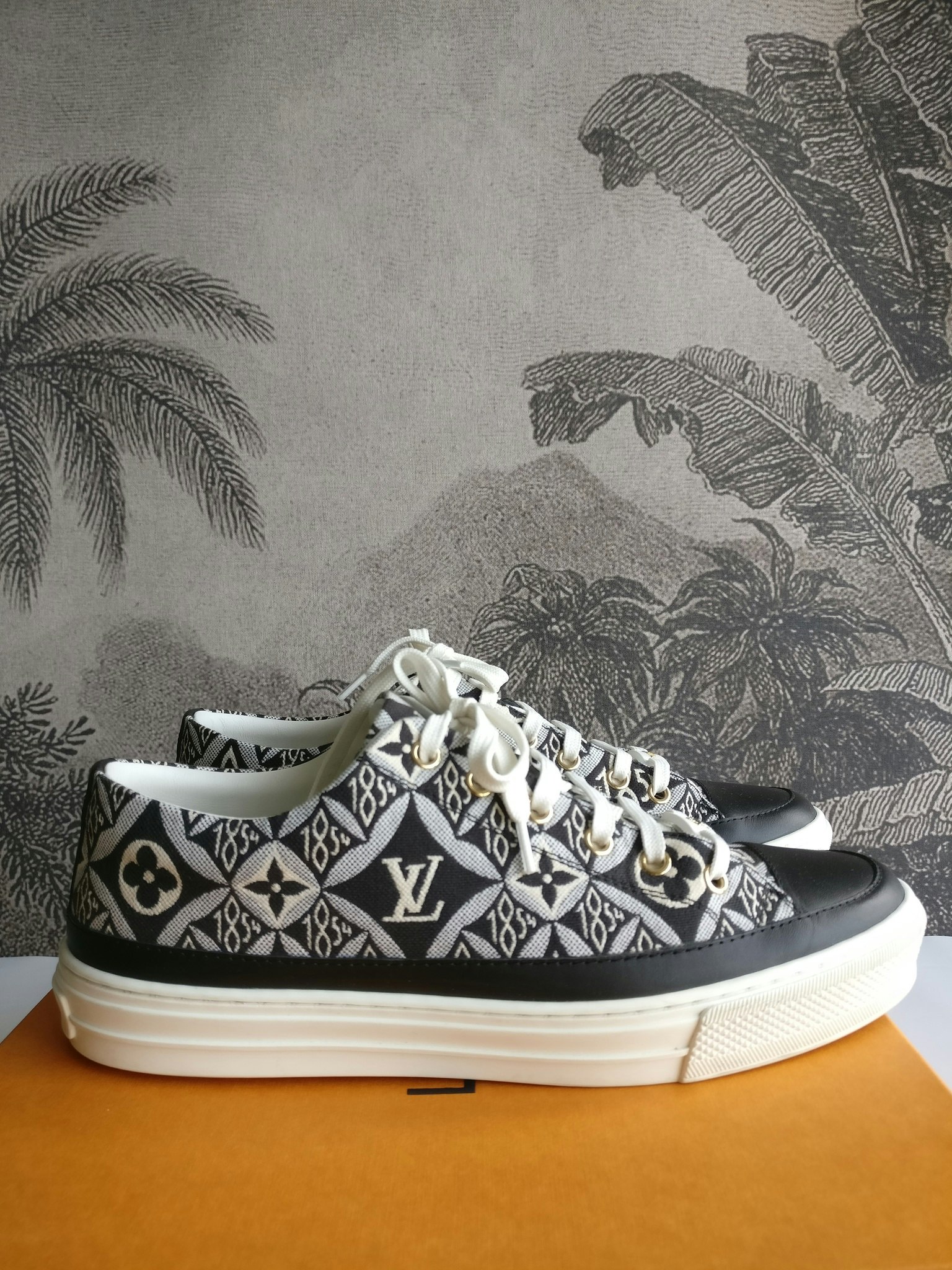 Louis Vuitton Since 1854 Stellar Jacquard Leather Sneaker Grey